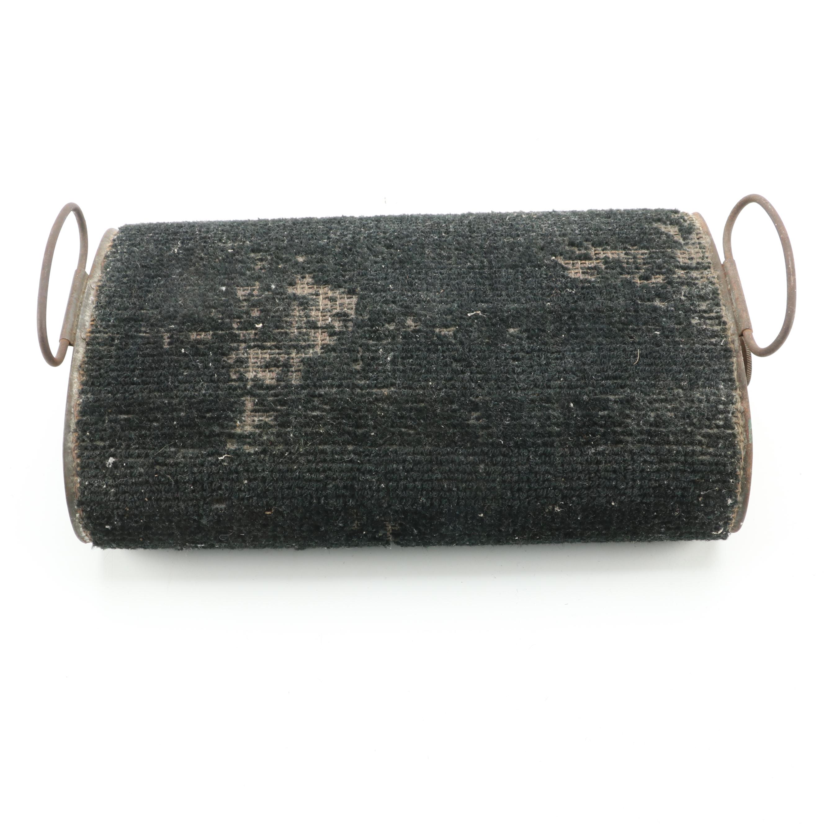 Victorian The Clark Heater Carpet-Covered Tin Carriage Foot Warmer