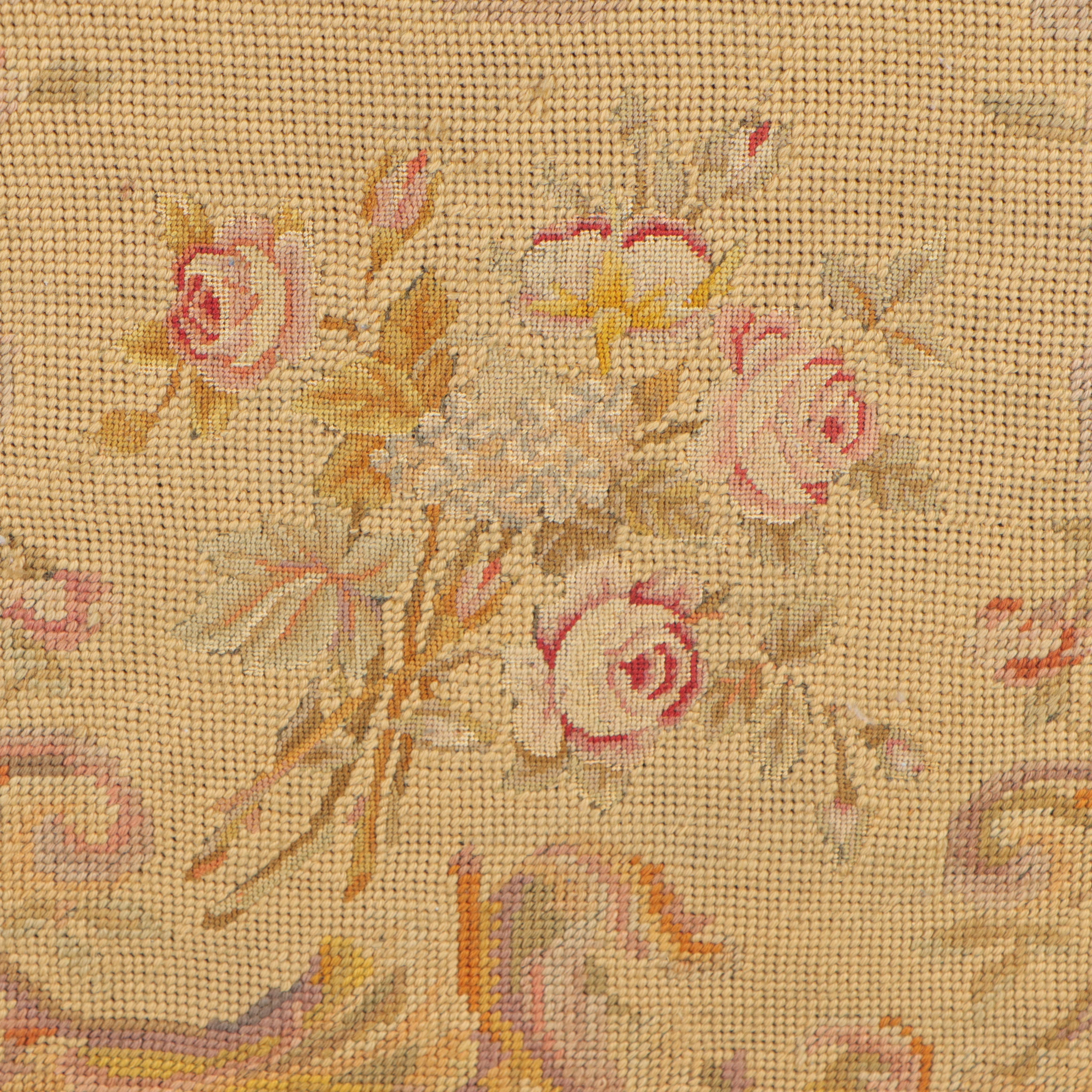 Victorian Eastlake Style Walnut, Mahogany and Needlepoint Fire Screen, 19th C