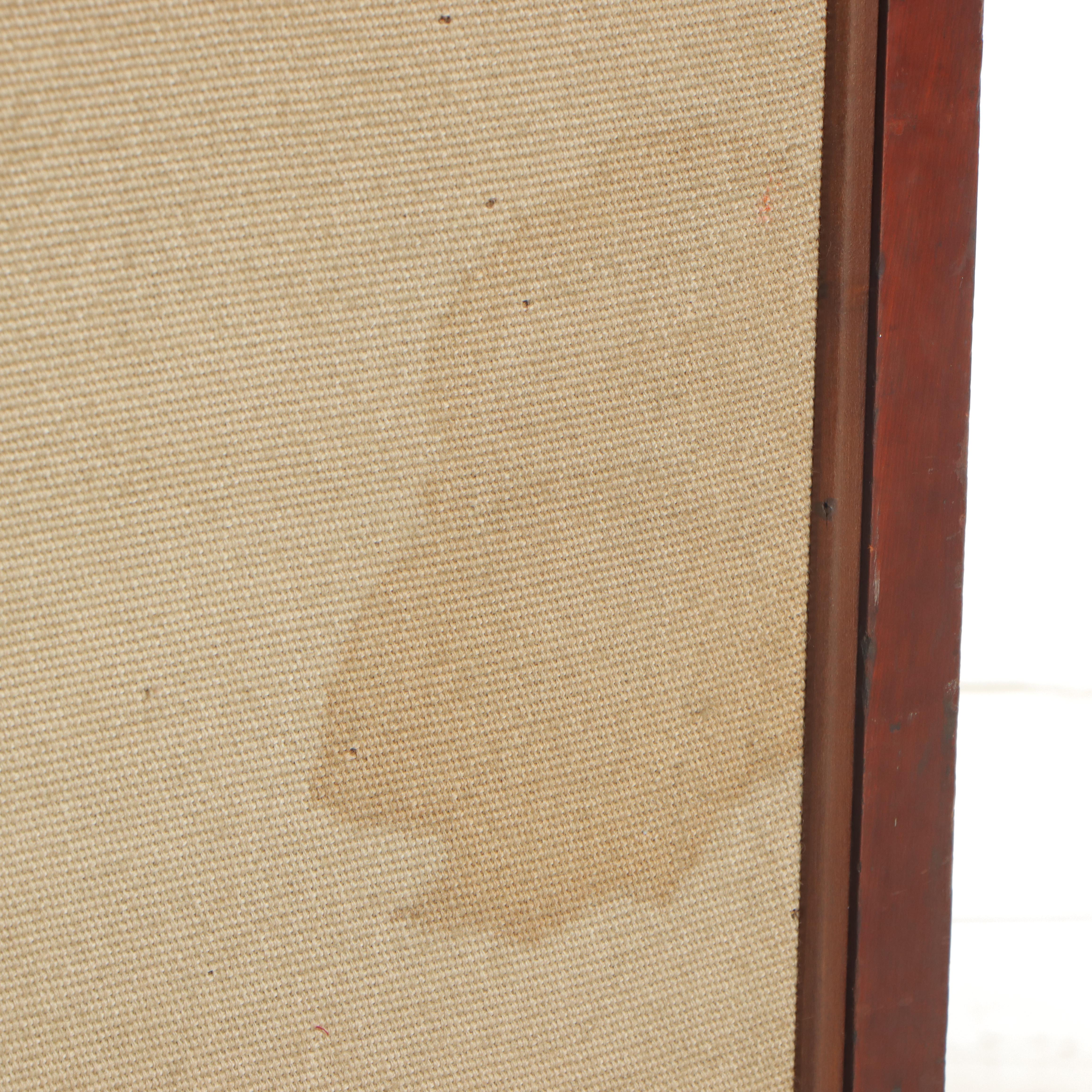 Victorian Eastlake Style Walnut, Mahogany and Needlepoint Fire Screen, 19th C