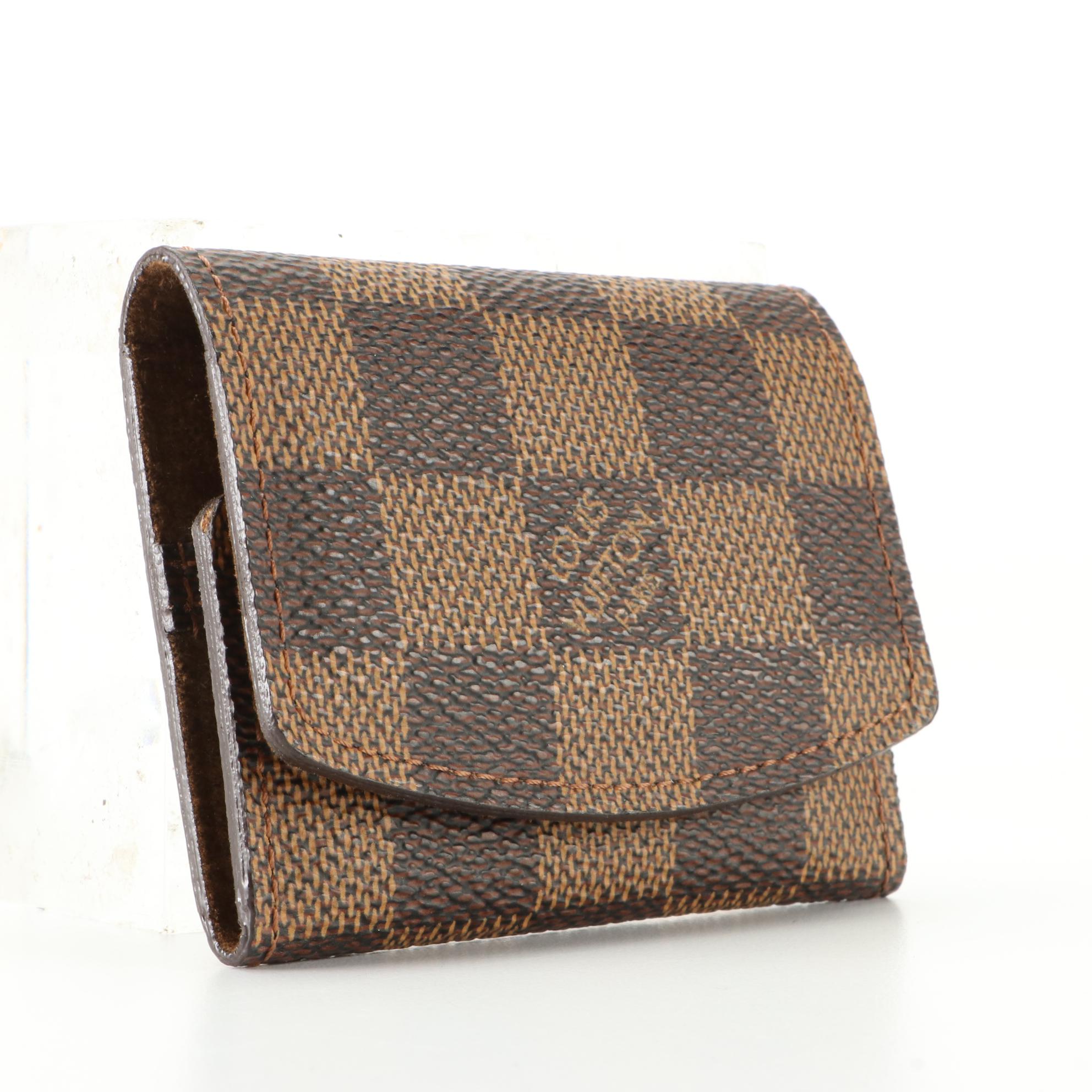 Louis Vuitton Cufflinks Case in Damier Ebene Canvas