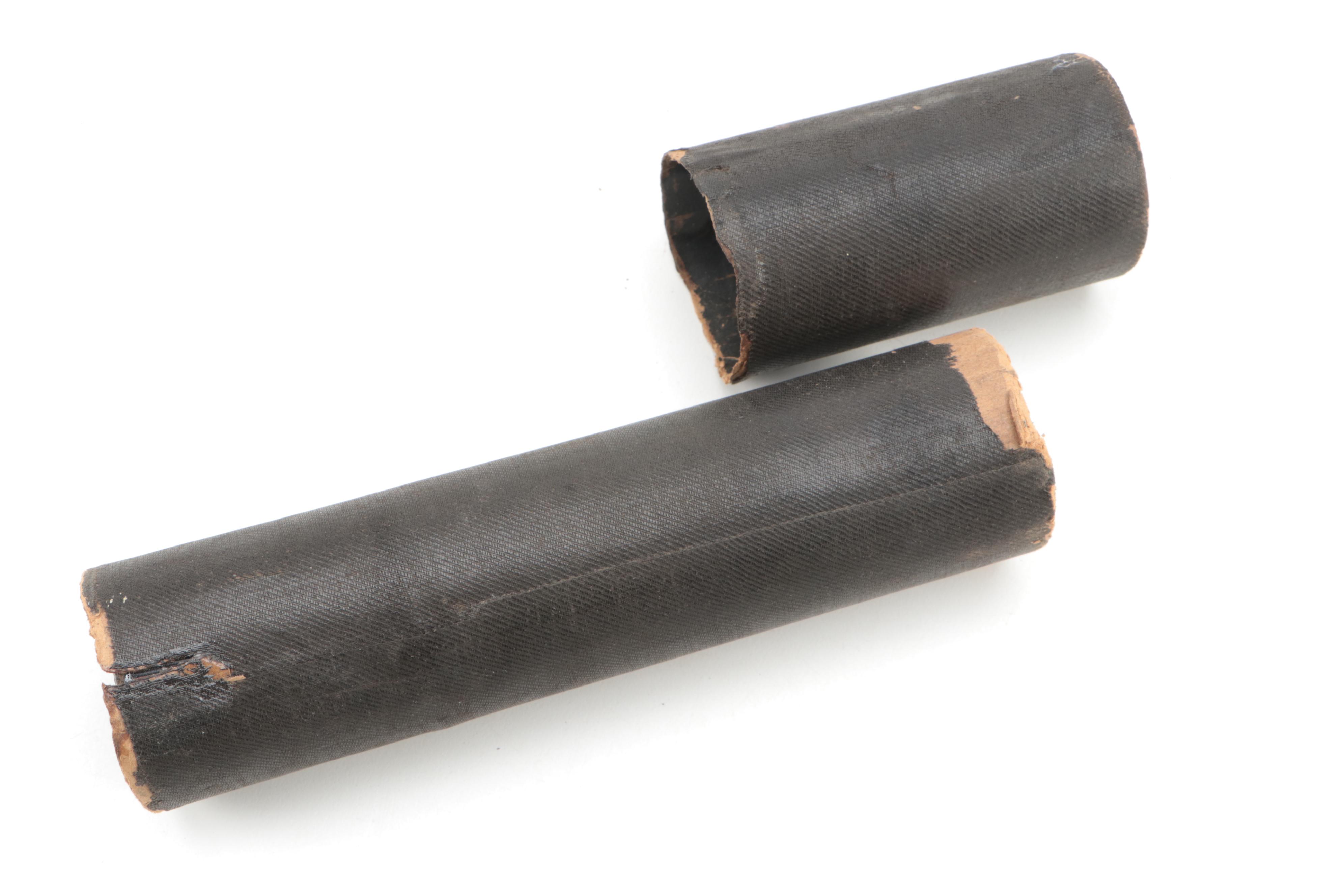 French Brass Spyglass Telescope with Leather Trim, Early 20th Century