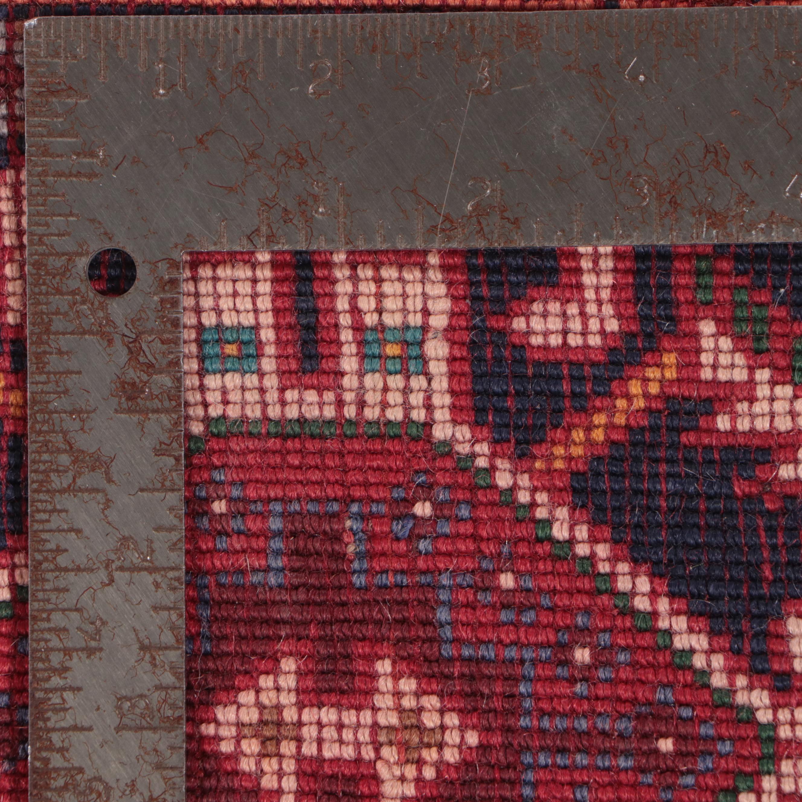 3'8 x 9'2 Hand-Knotted Persian Qashqai Long Rug