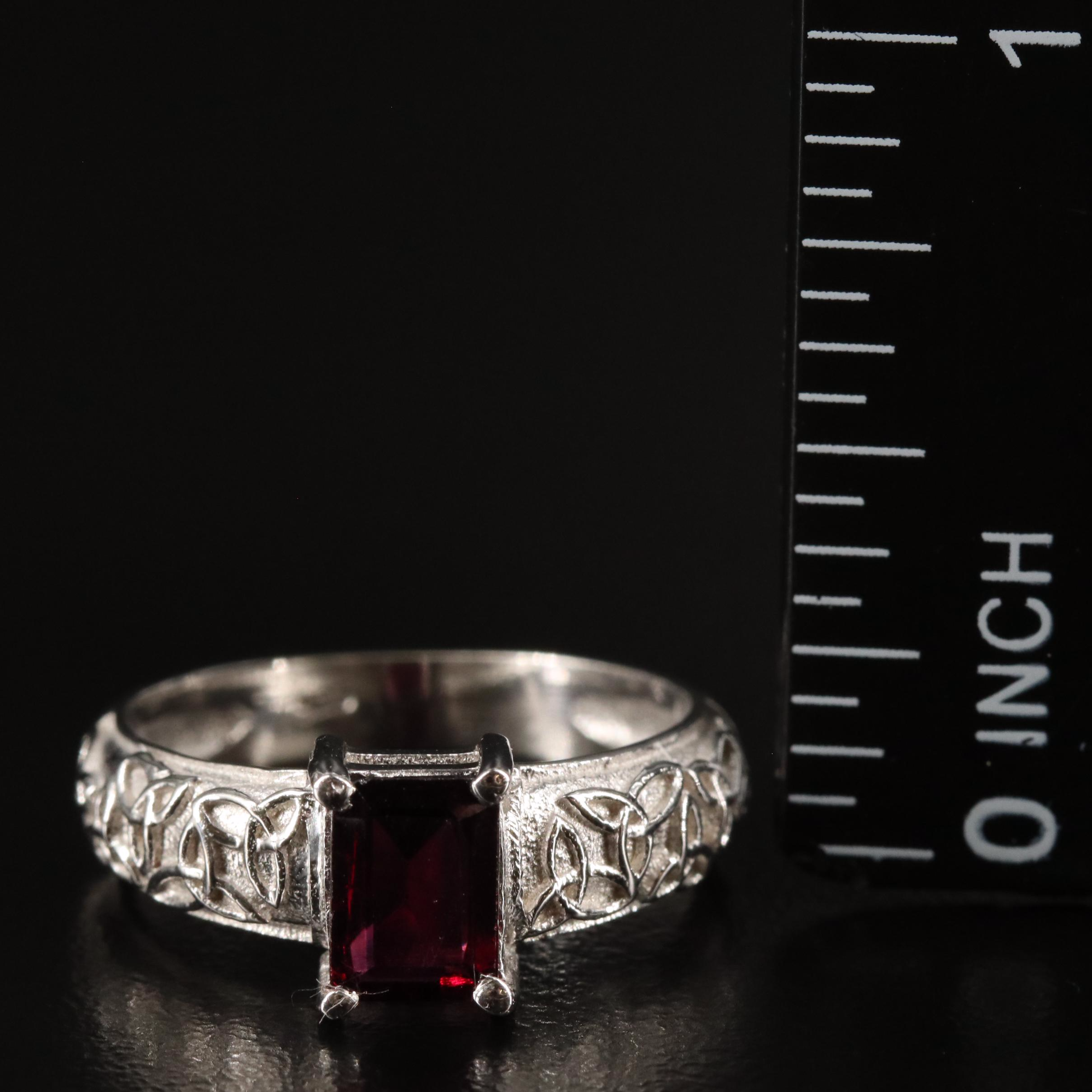 Sterling Garnet Ring
