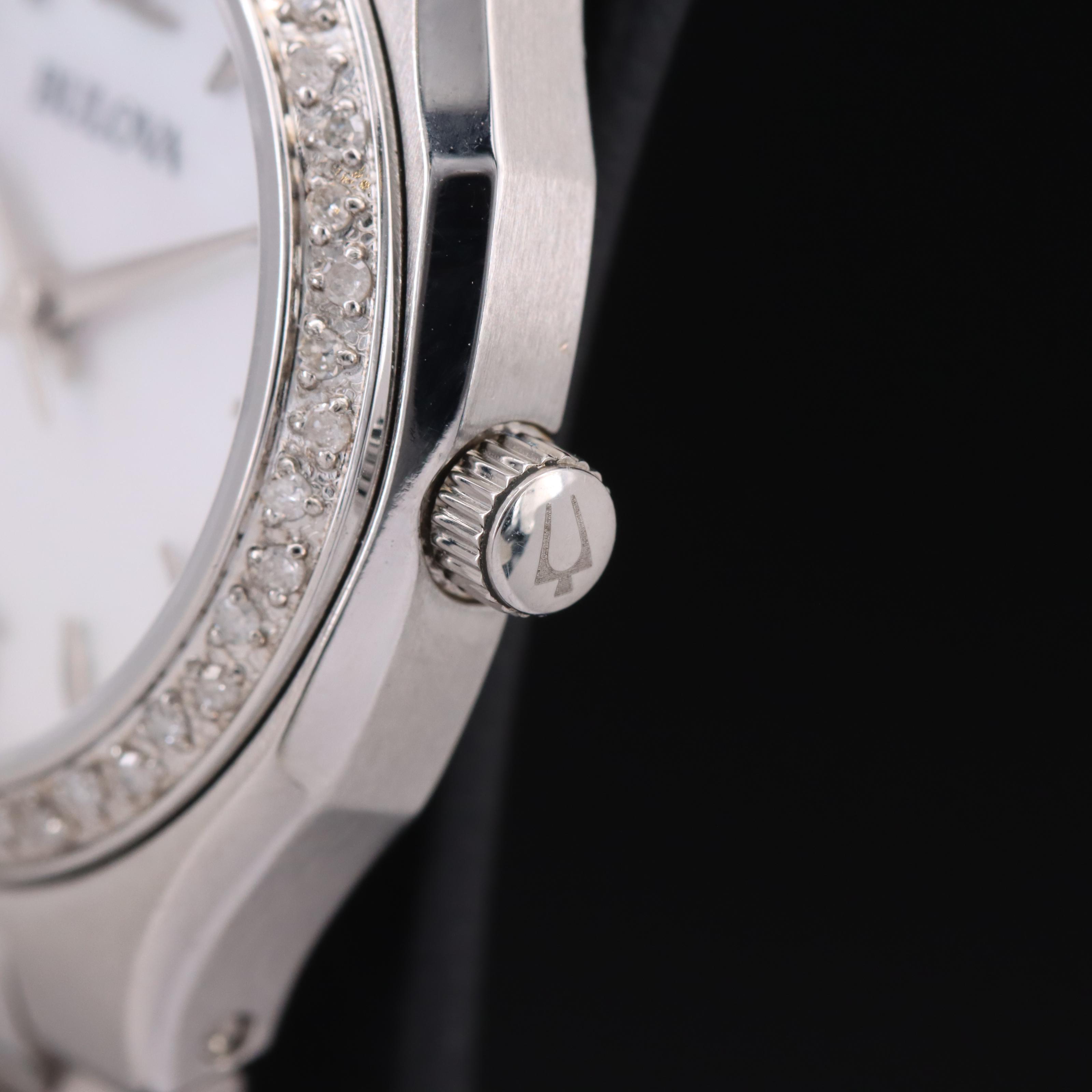 Bulova Diamond and Mother-of-Pearl Dial Watch