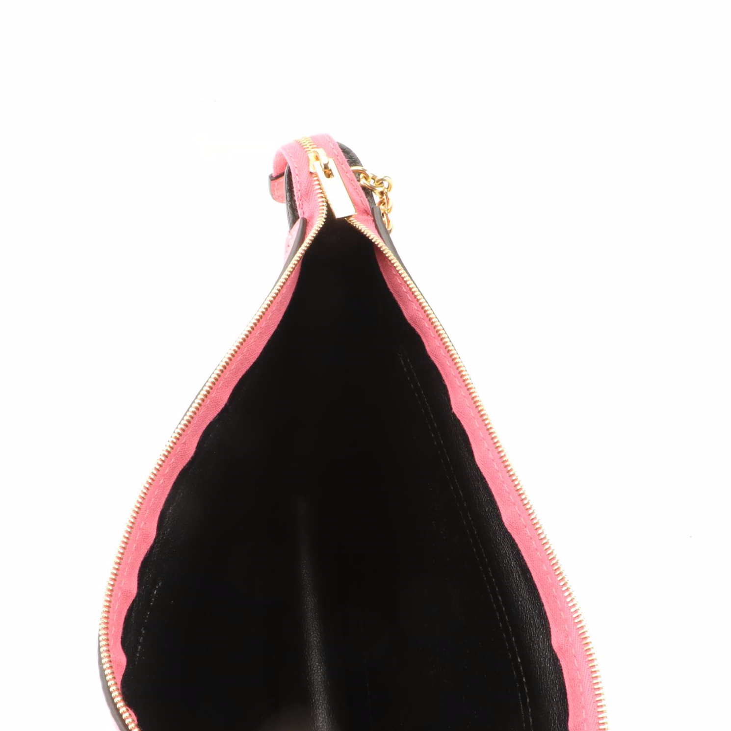 Céline Pocket Clutch on Chain in Tricolor Calfskin Leather