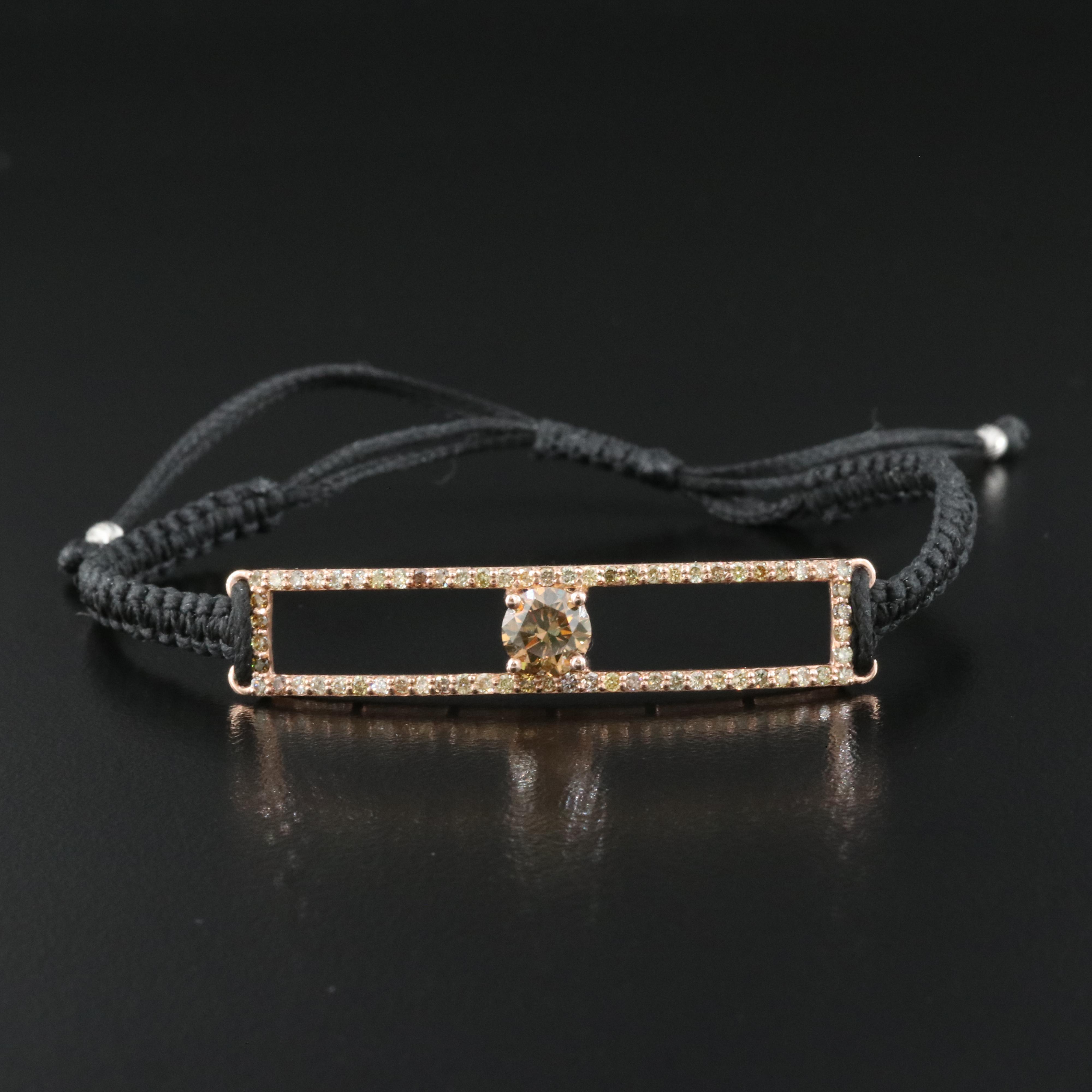 14K Rose Gold 1.69 CTW Diamond Bracelet with White Gold Accents