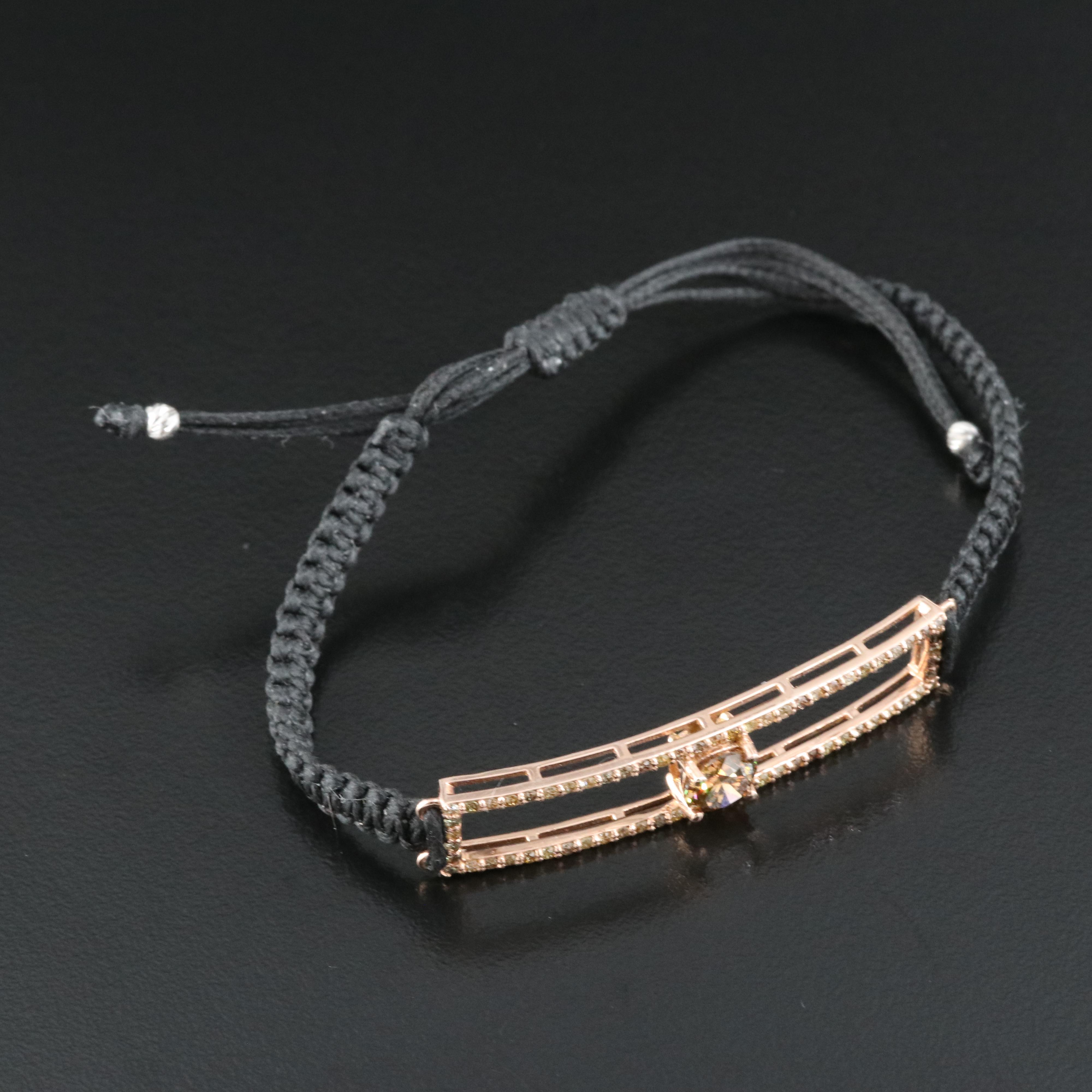 14K Rose Gold 1.69 CTW Diamond Bracelet with White Gold Accents