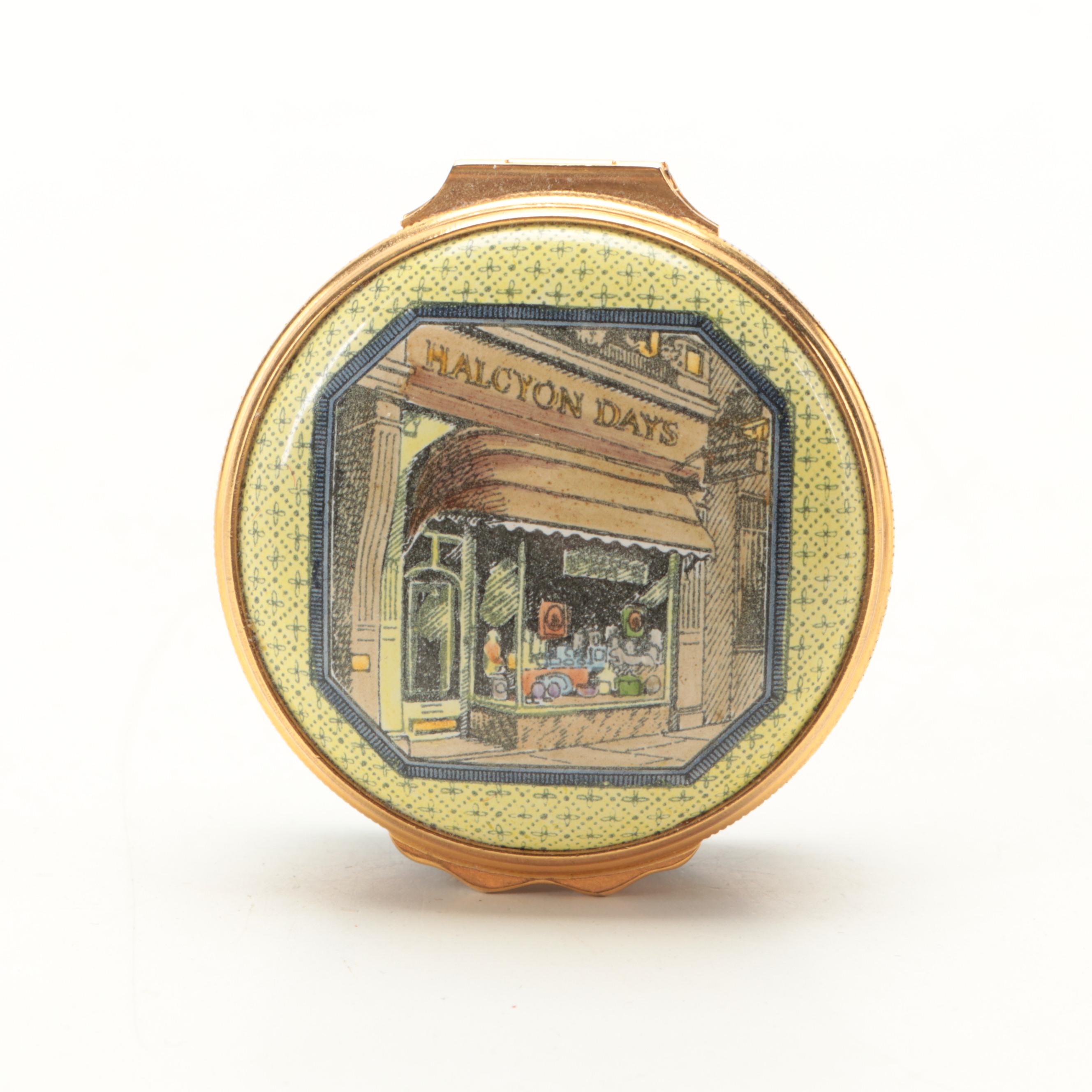 Halcyon Days "Waiting for the Postman" Christmas and More Enameled Boxes