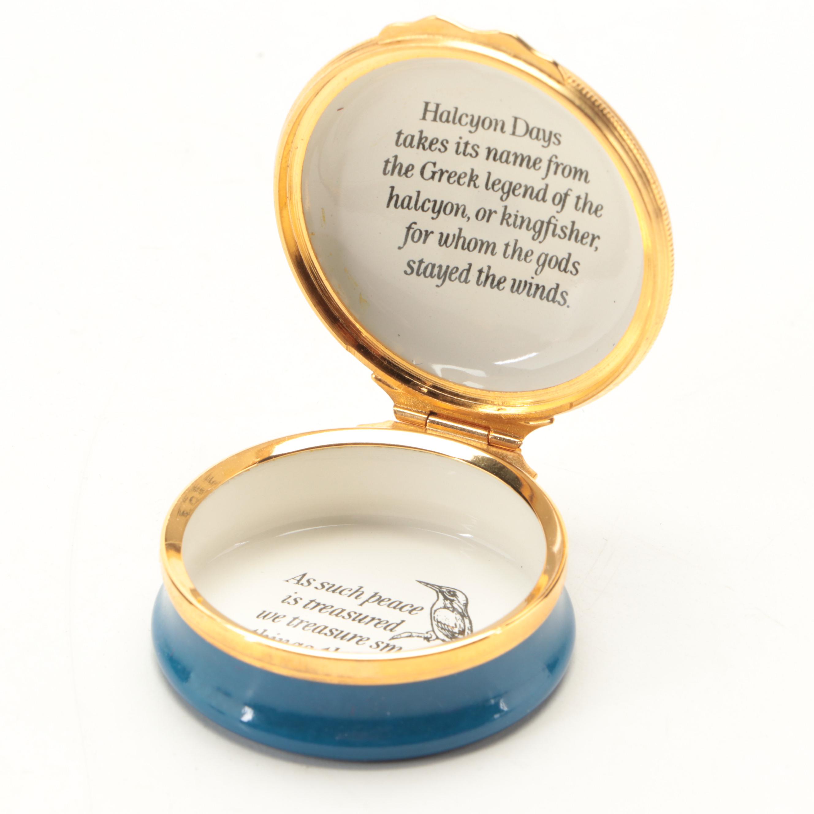 Halcyon Days "Waiting for the Postman" Christmas and More Enameled Boxes