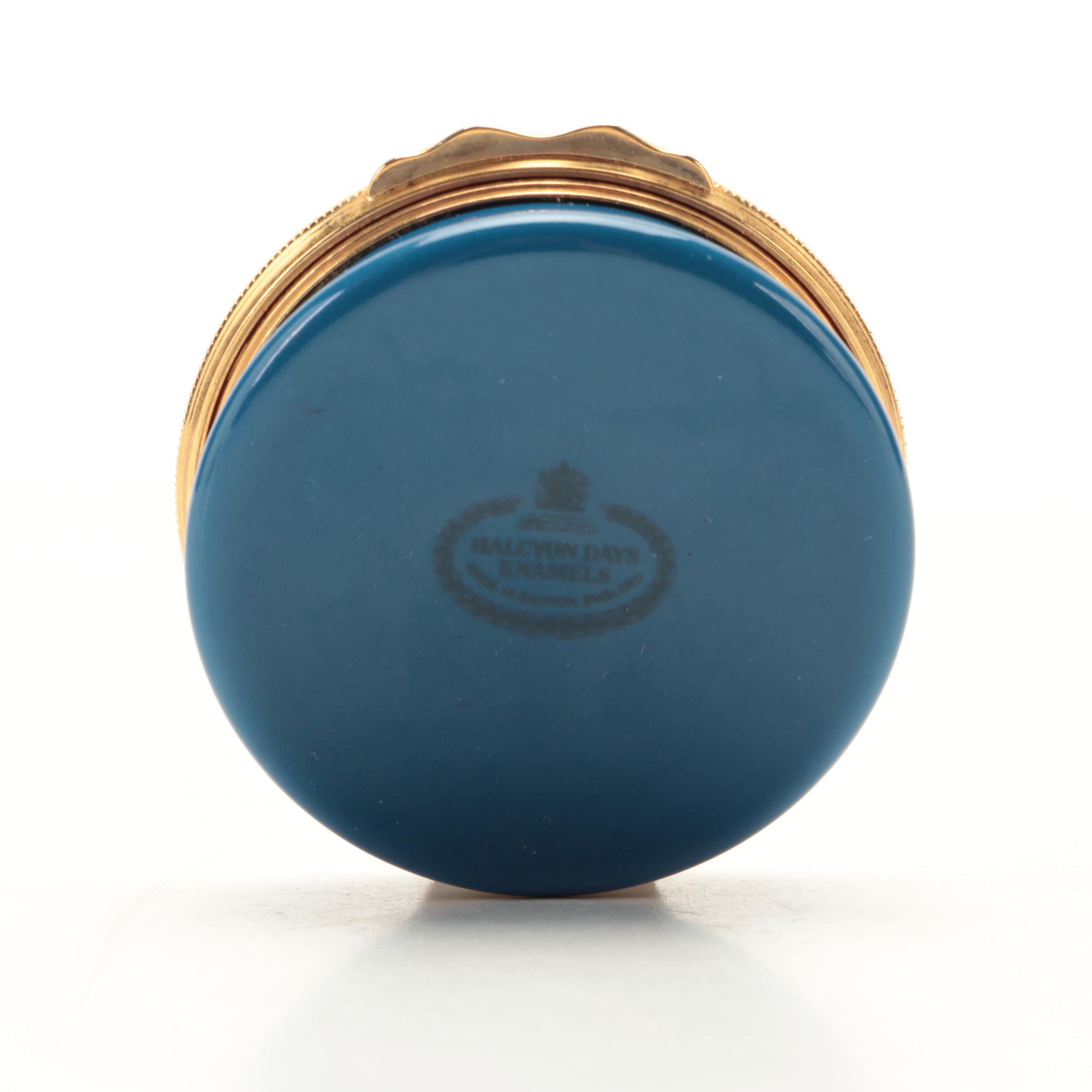 Halcyon Days "Waiting for the Postman" Christmas and More Enameled Boxes