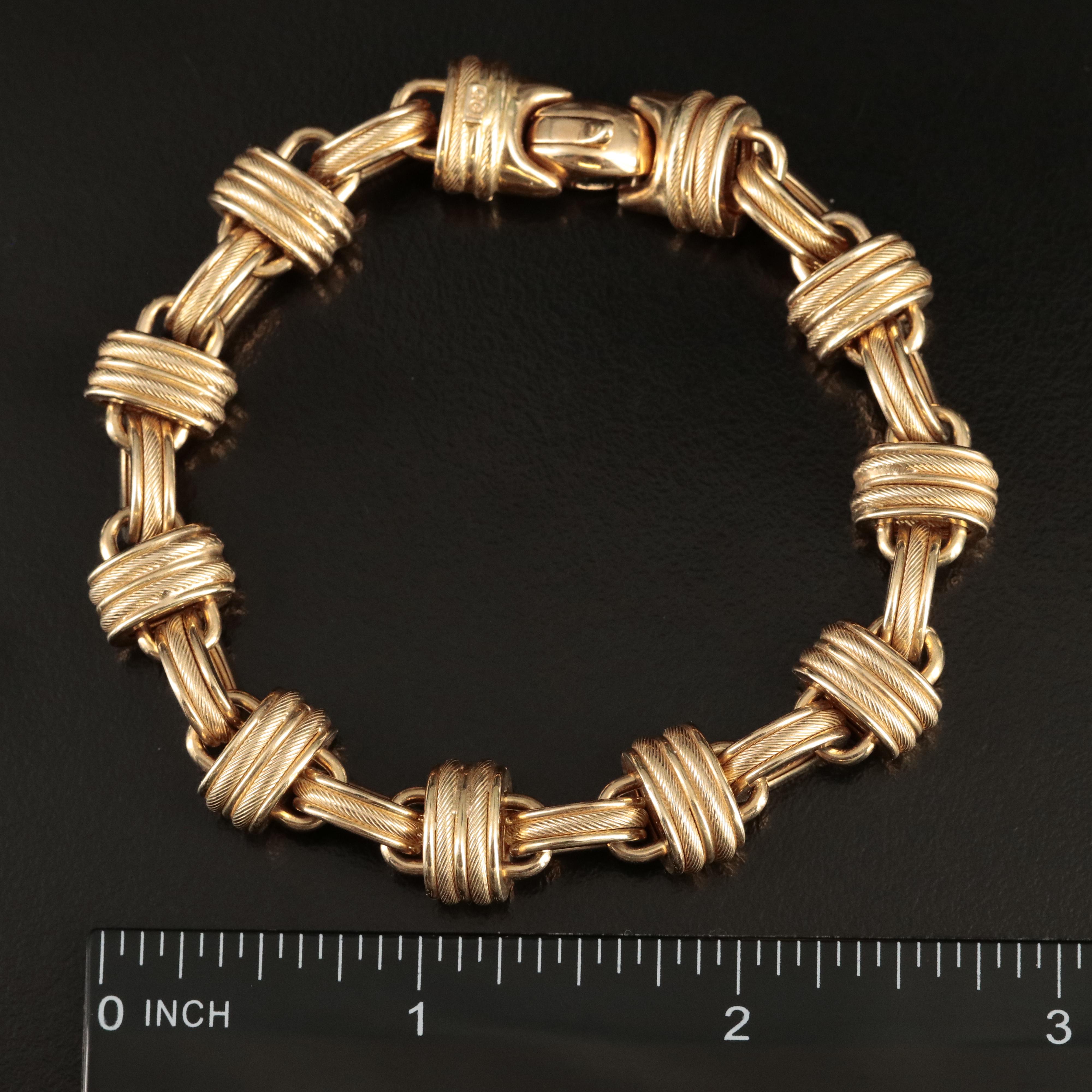 Italian 14K Fancy Link Chain Bracelet