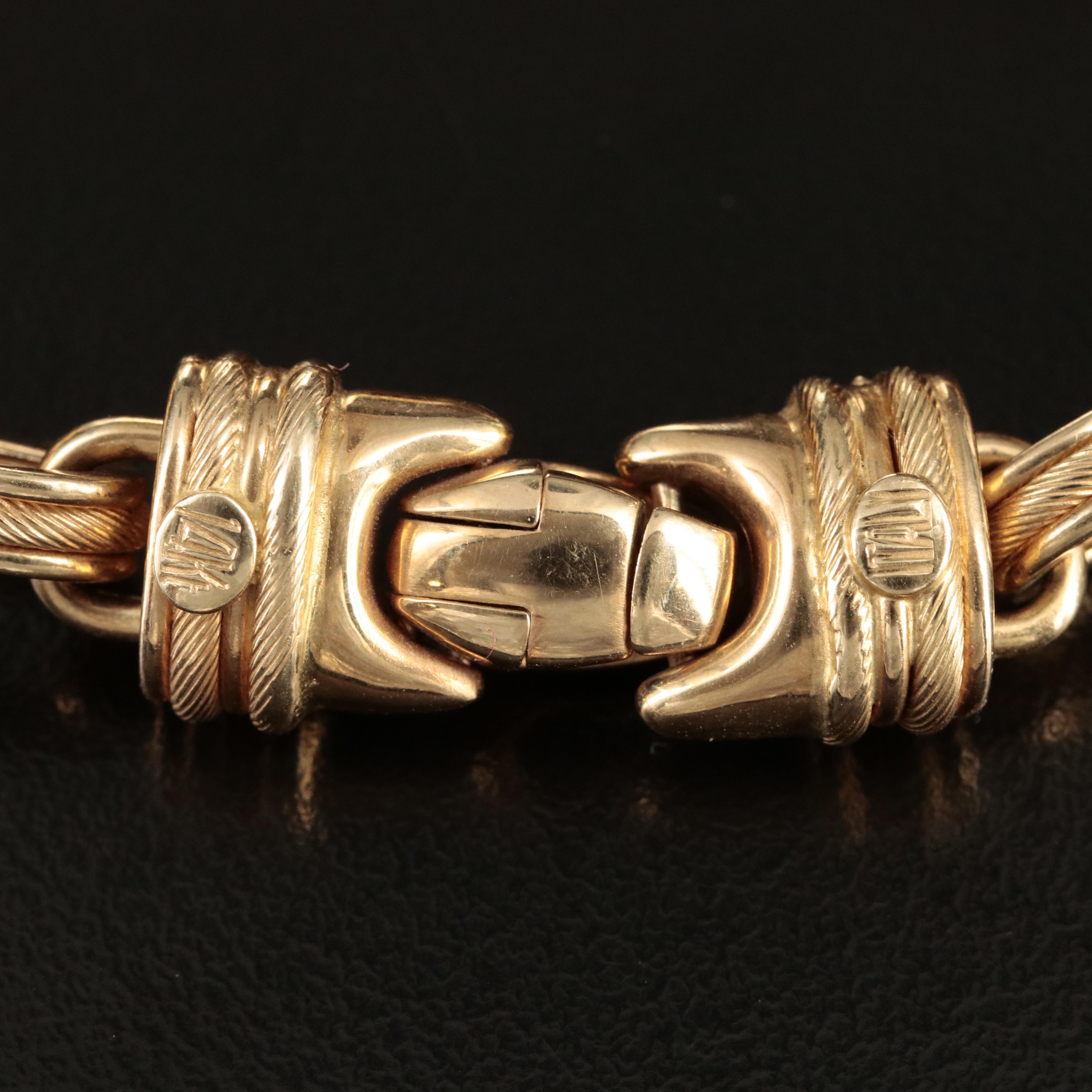 Italian 14K Fancy Link Chain Bracelet