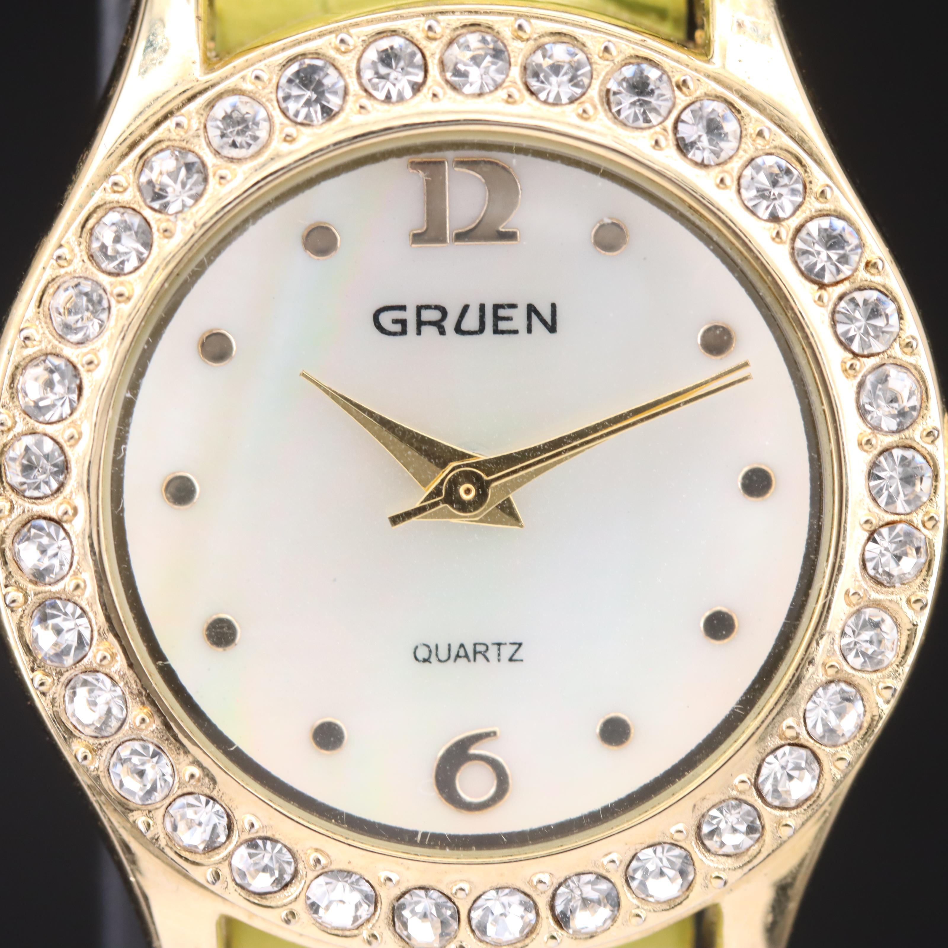 Gruen Watch with Interchangeable Bezels and Bands