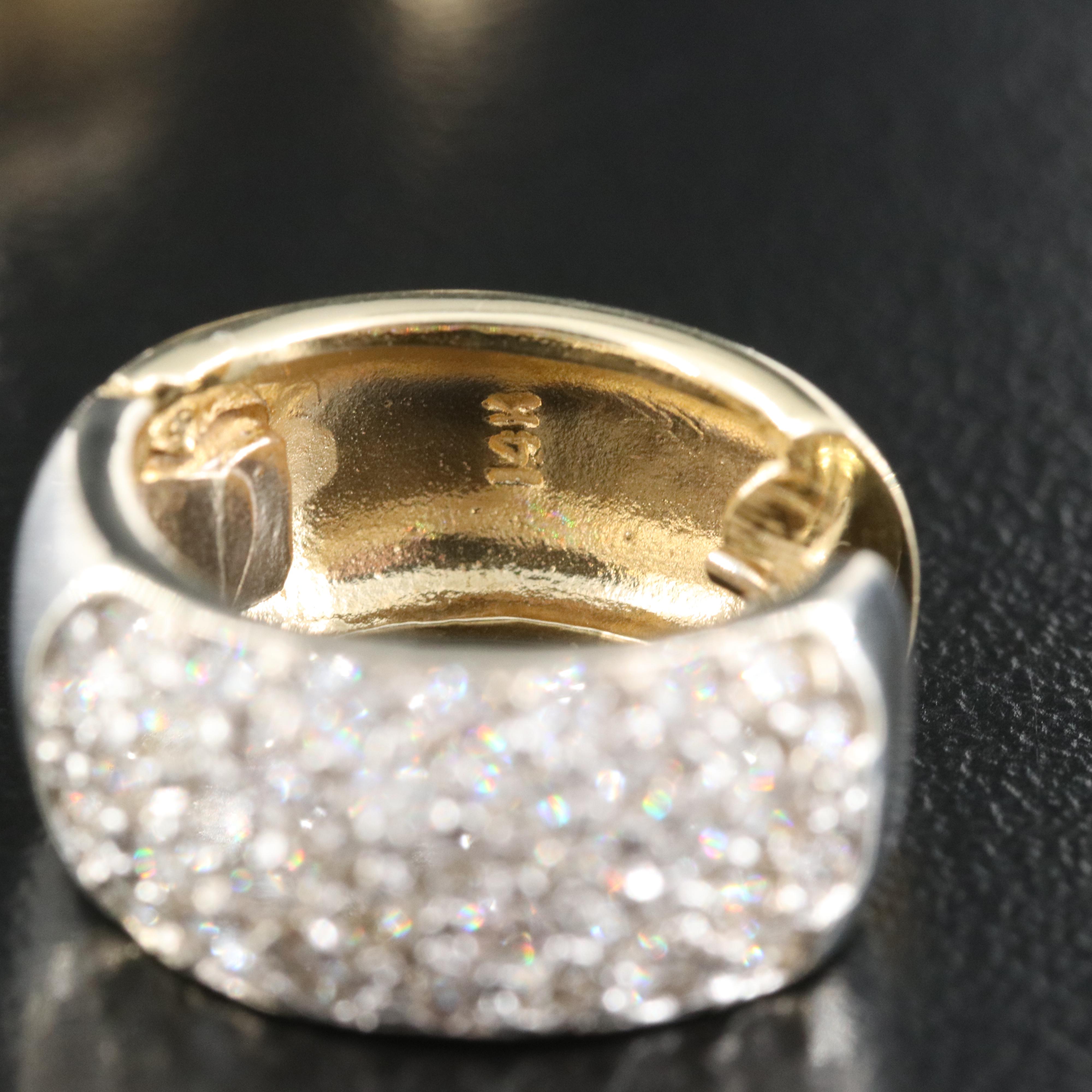 14K 1.48 CTW Diamond Huggie Earrings