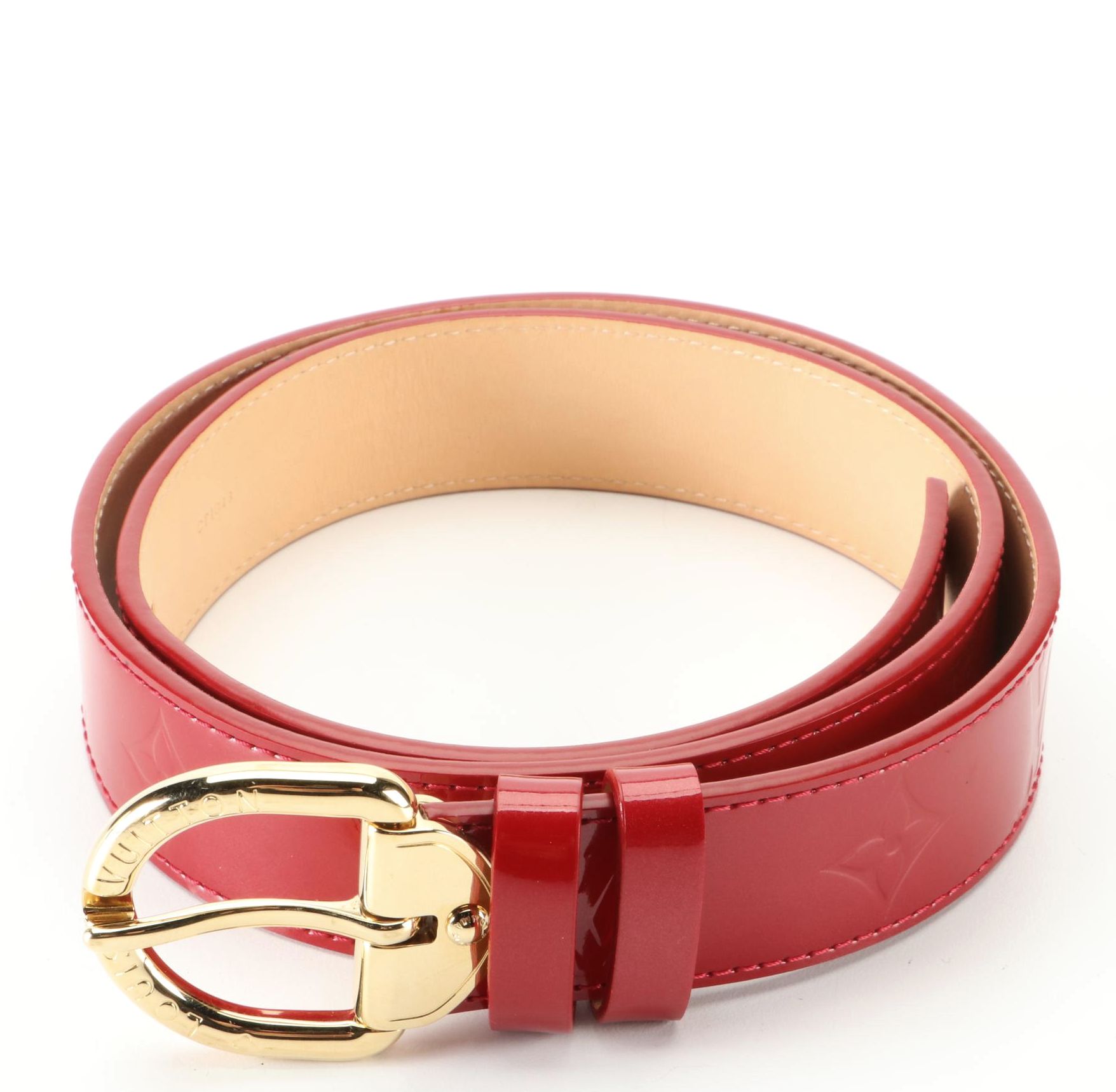 Louis Vuitton Ceinture Belt in Monogram Vernis with Box