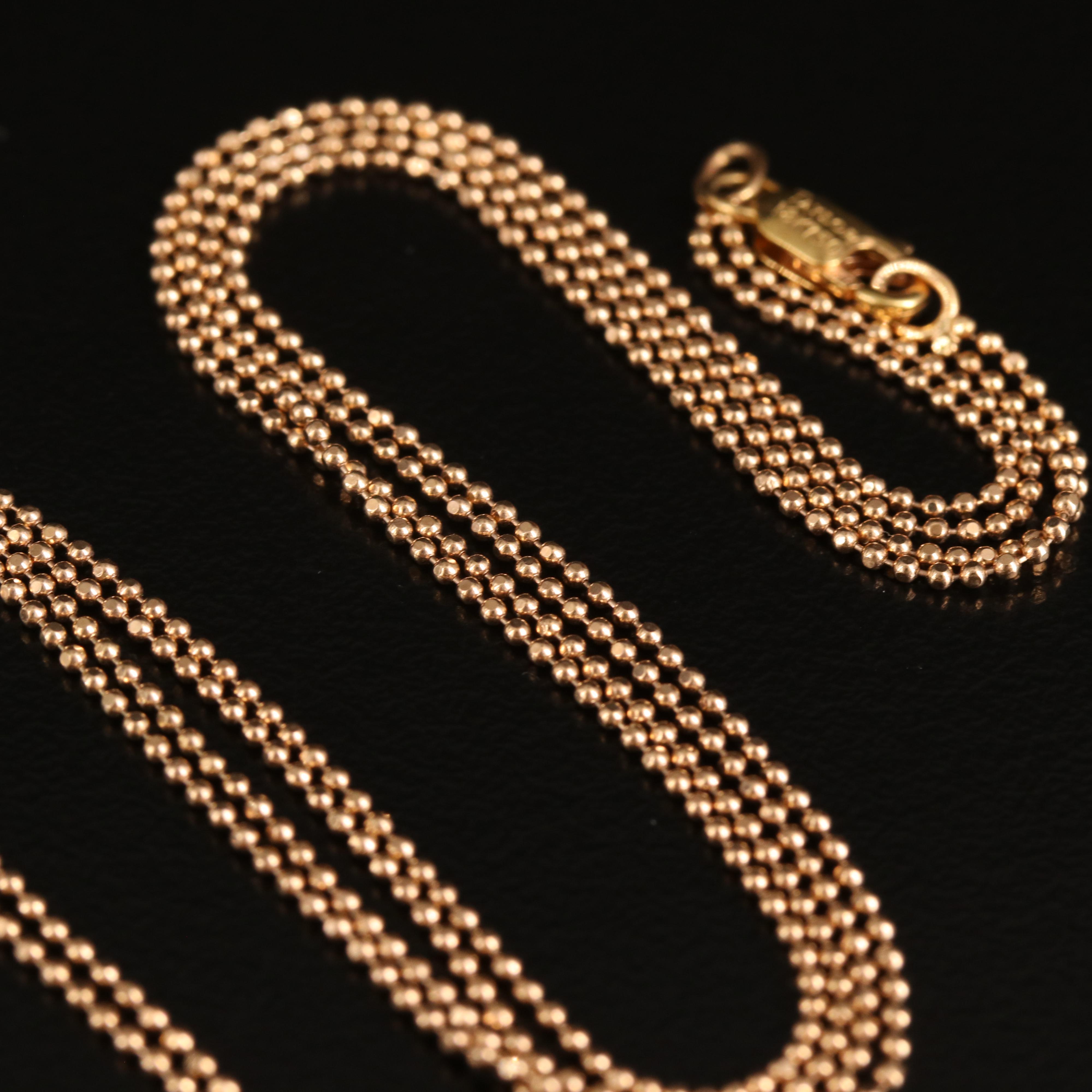 18K Rose Gold Sapphire Heart Necklace