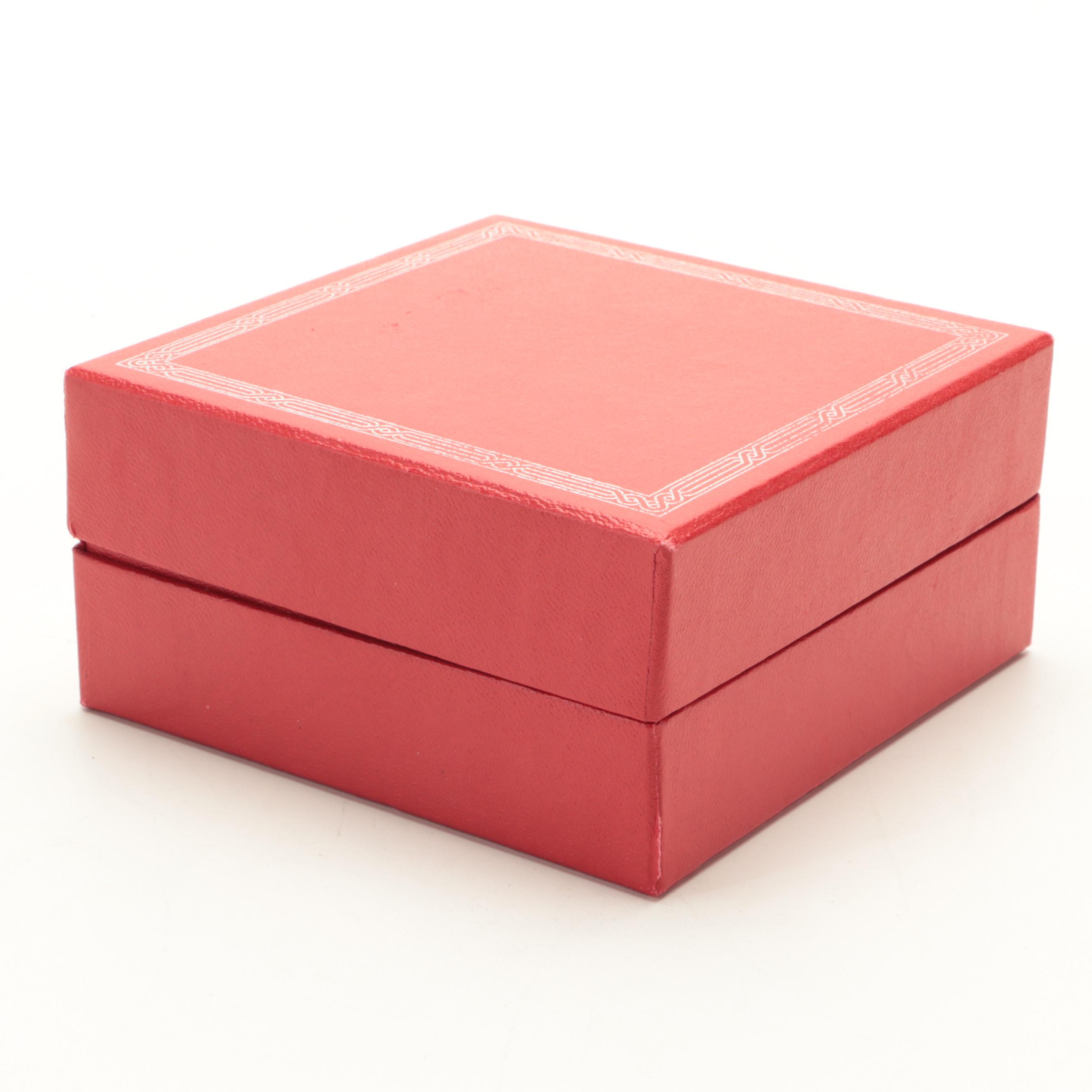 Halcyon Days Silver Jubilee Commemorative Sterling and Walnut Enameled Box, 1977