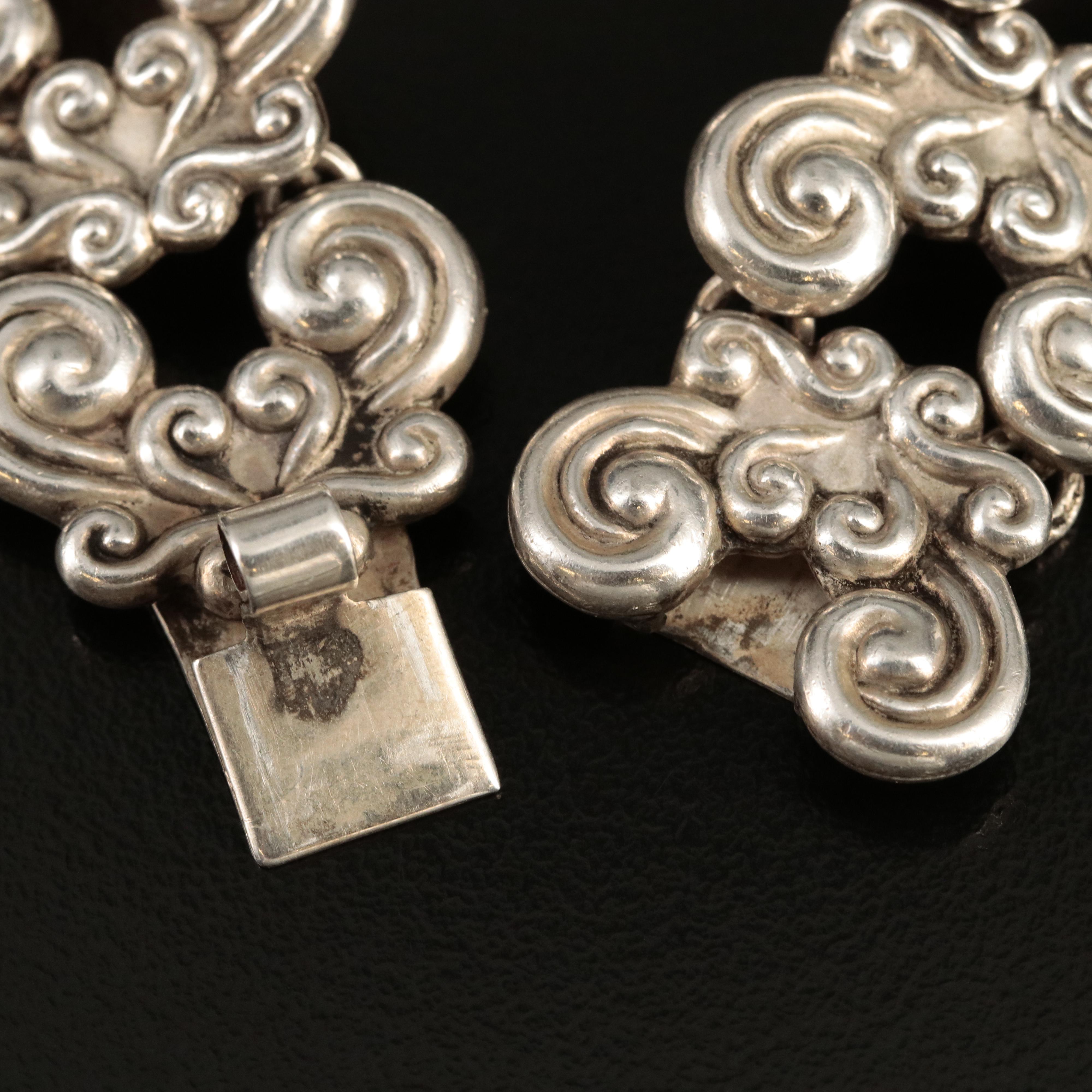 Gerardo Lopez Taxco 980 Silver Panel Bracelet