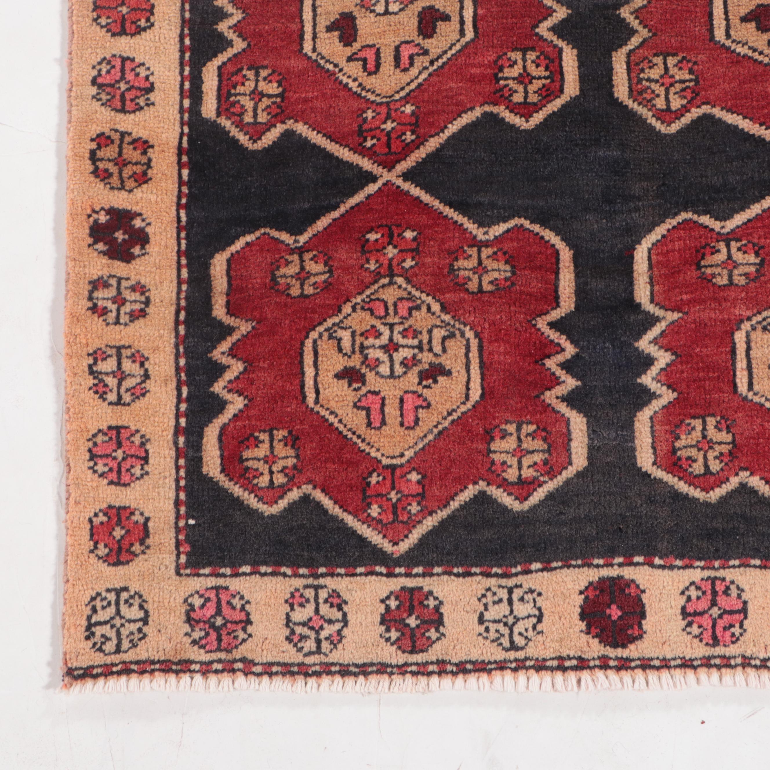 2'10 x 9' Hand-Knotted Persian Quchan Carpet Runner