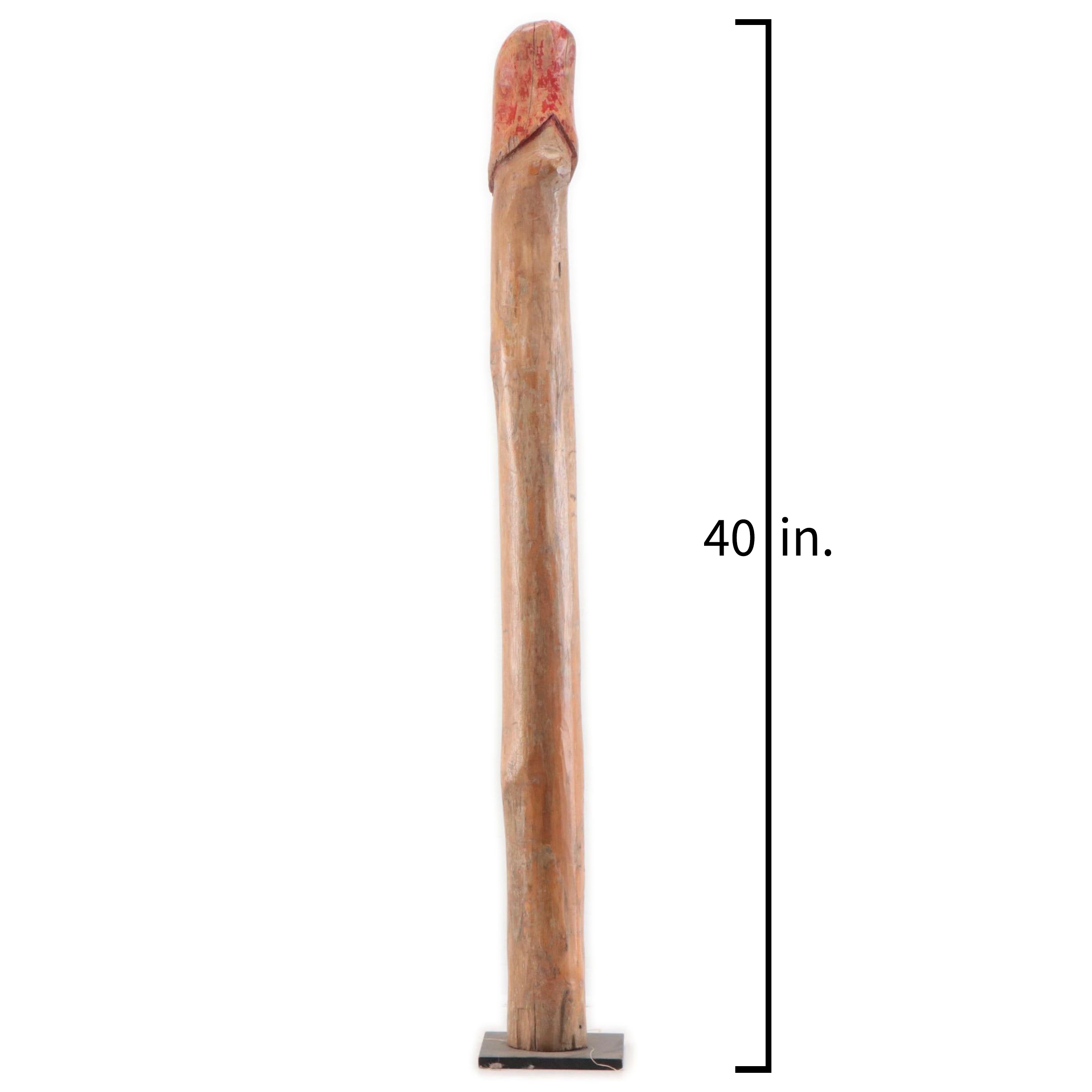 Thai Hand-Painted Carved Wood Palad Khik