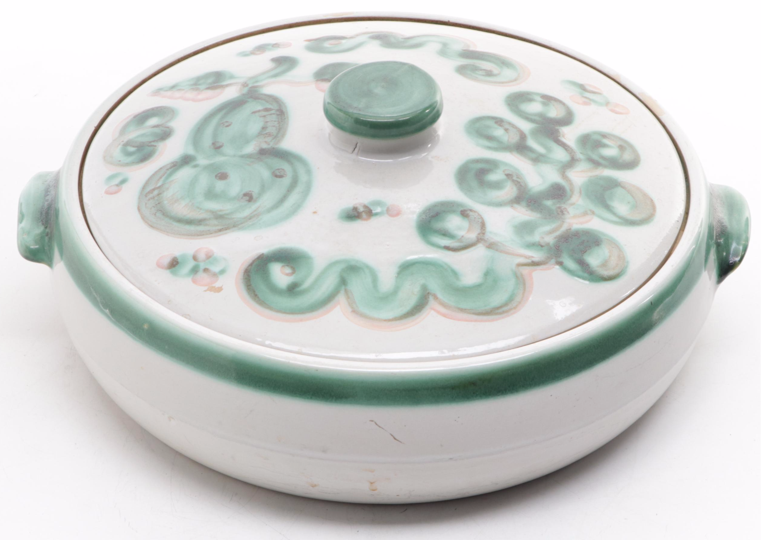 M A Hadley Pottery Covered Casserole Dish