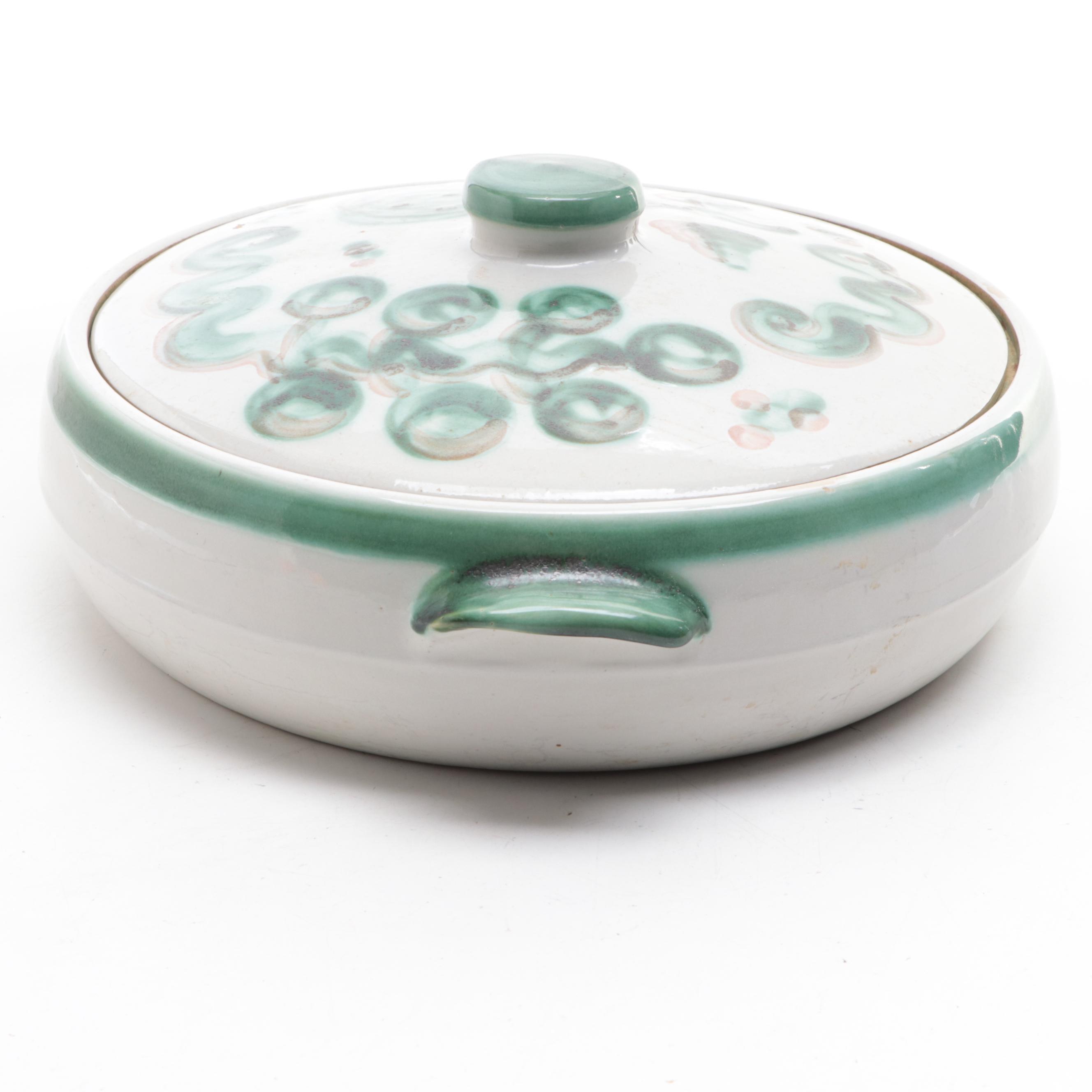 M A Hadley Pottery Covered Casserole Dish