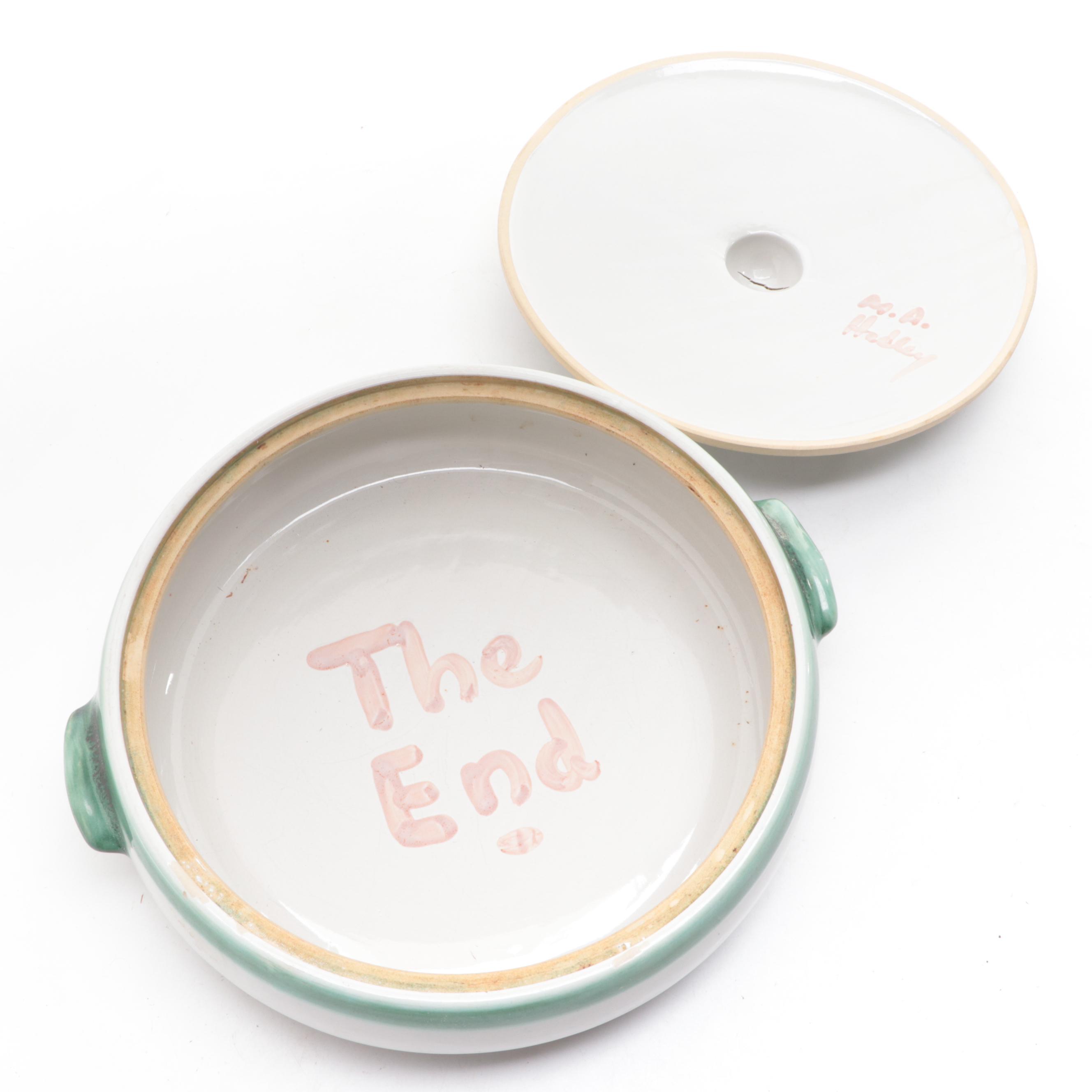 M A Hadley Pottery Covered Casserole Dish