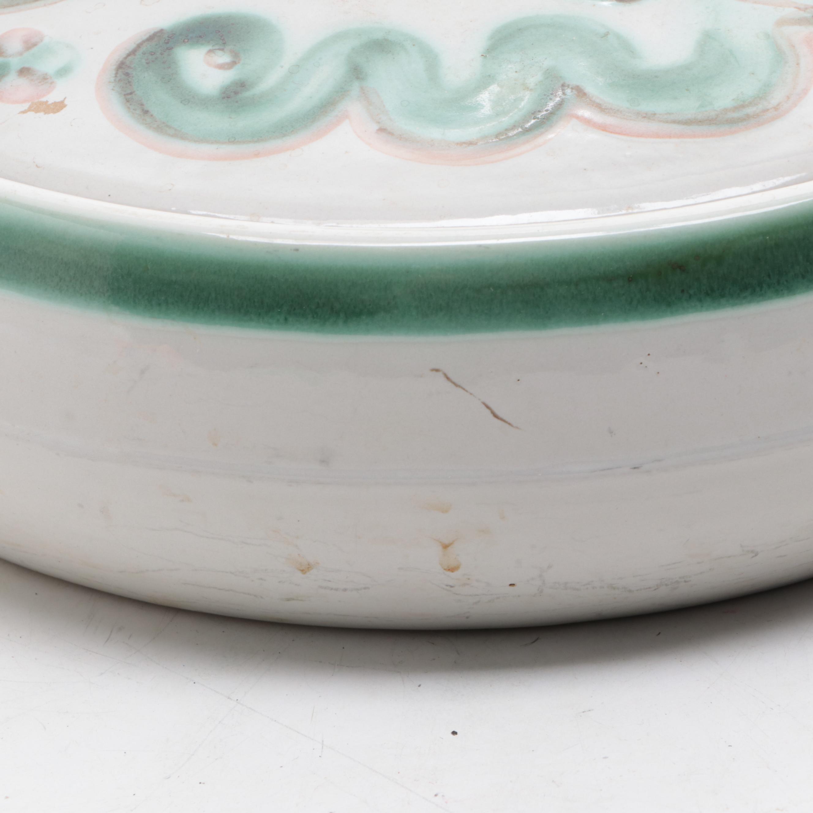 M A Hadley Pottery Covered Casserole Dish