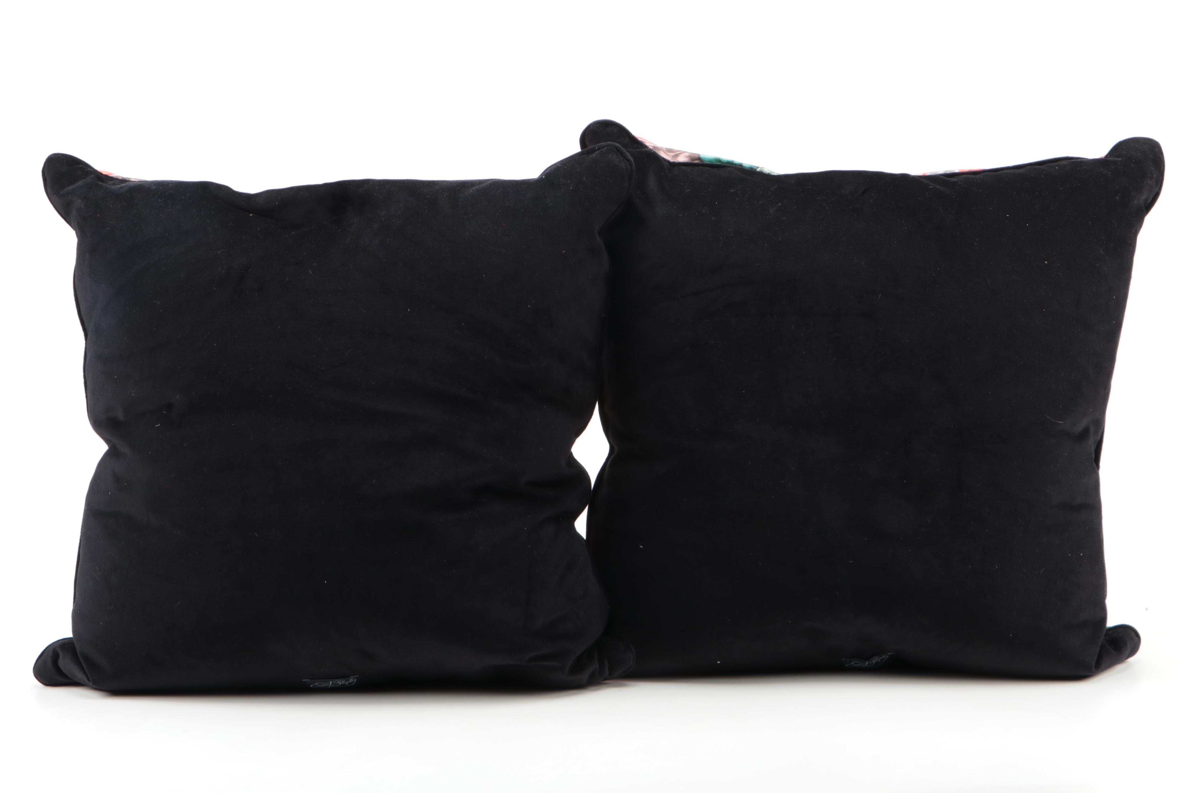 Emma Shipley Silk and Velvet "Phoenix" Throw Pillows