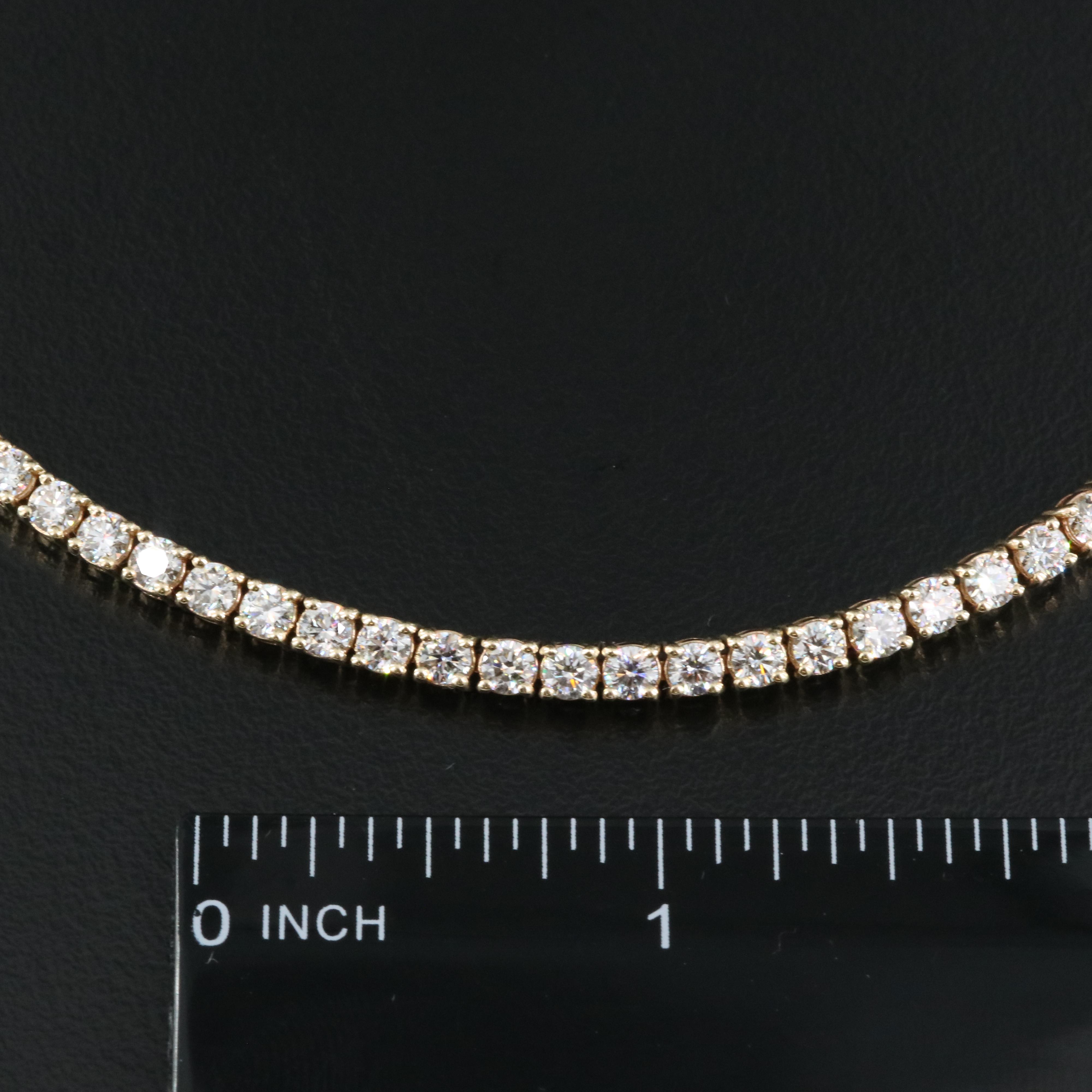 14K 10.00 CTW Diamond Rivière Necklace