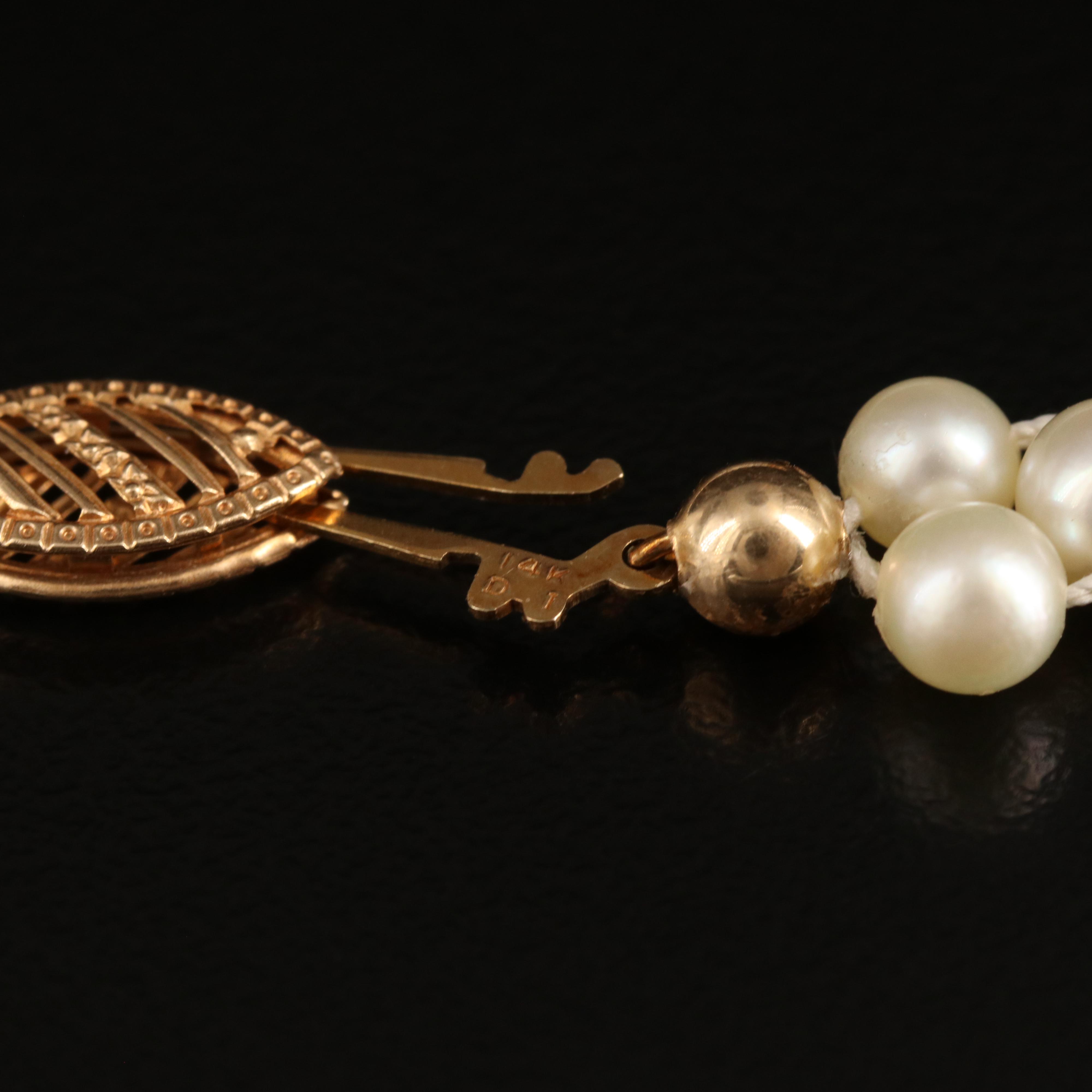 14K Pearl and Black Onyx Necklace