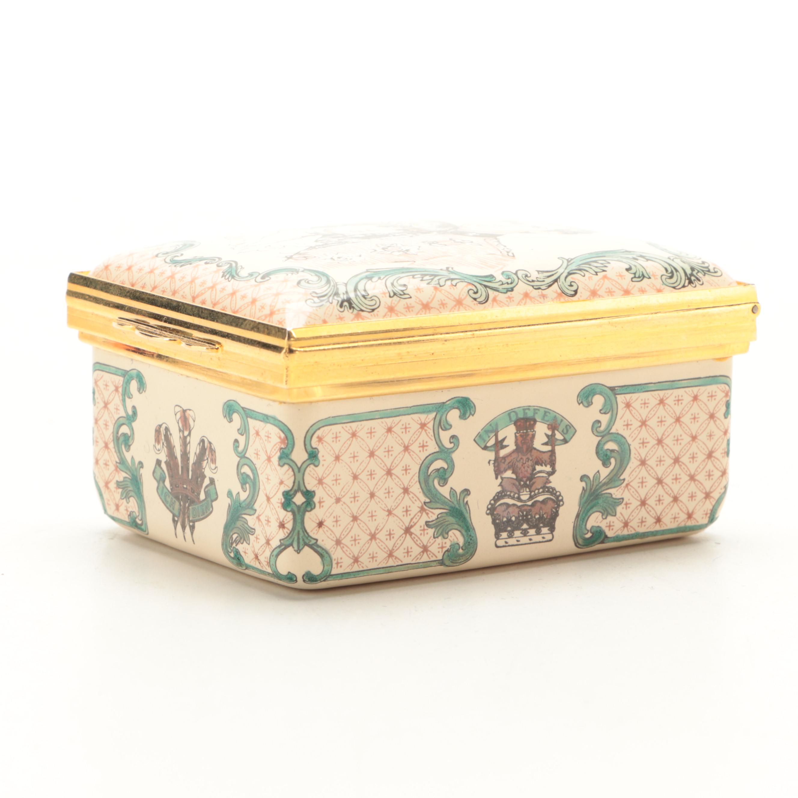 Halcyon Days Limited Edition Charles and Diana Wedding Commemorative Box, 1981