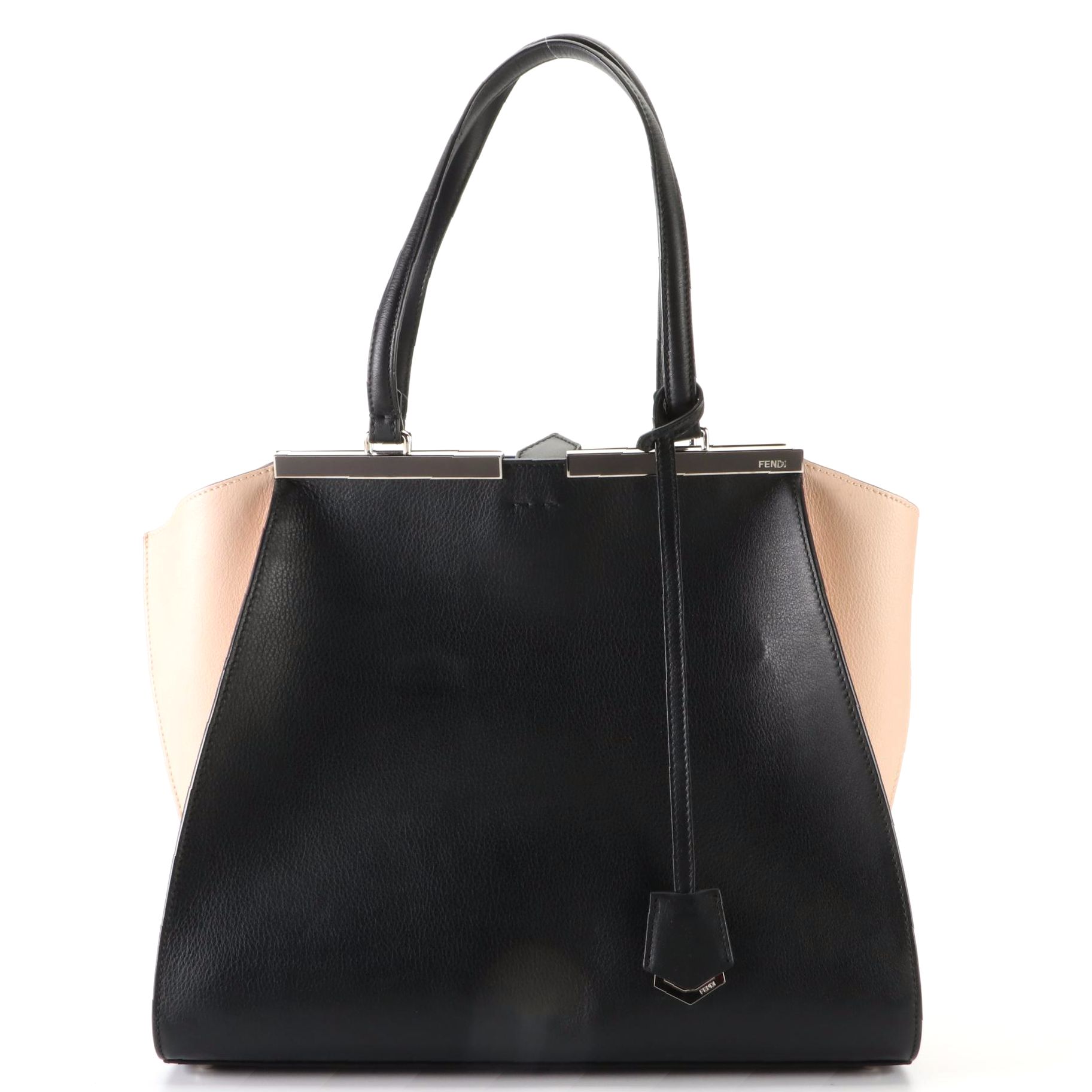 Fendi Grande 3Jours Tote Bag in Tricolor Calfskin Leather with Pouch