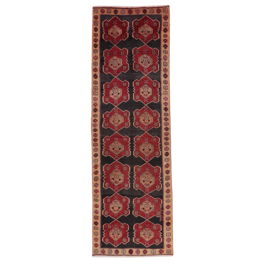 2'10 x 9' Hand-Knotted Persian Quchan Carpet Runner