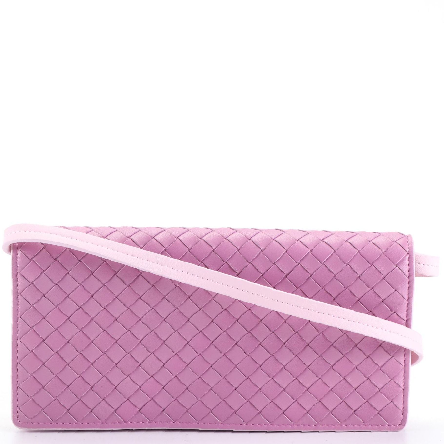 Bottega Veneta Wallet on Strap in Intrecciato Nappa Leather with Box