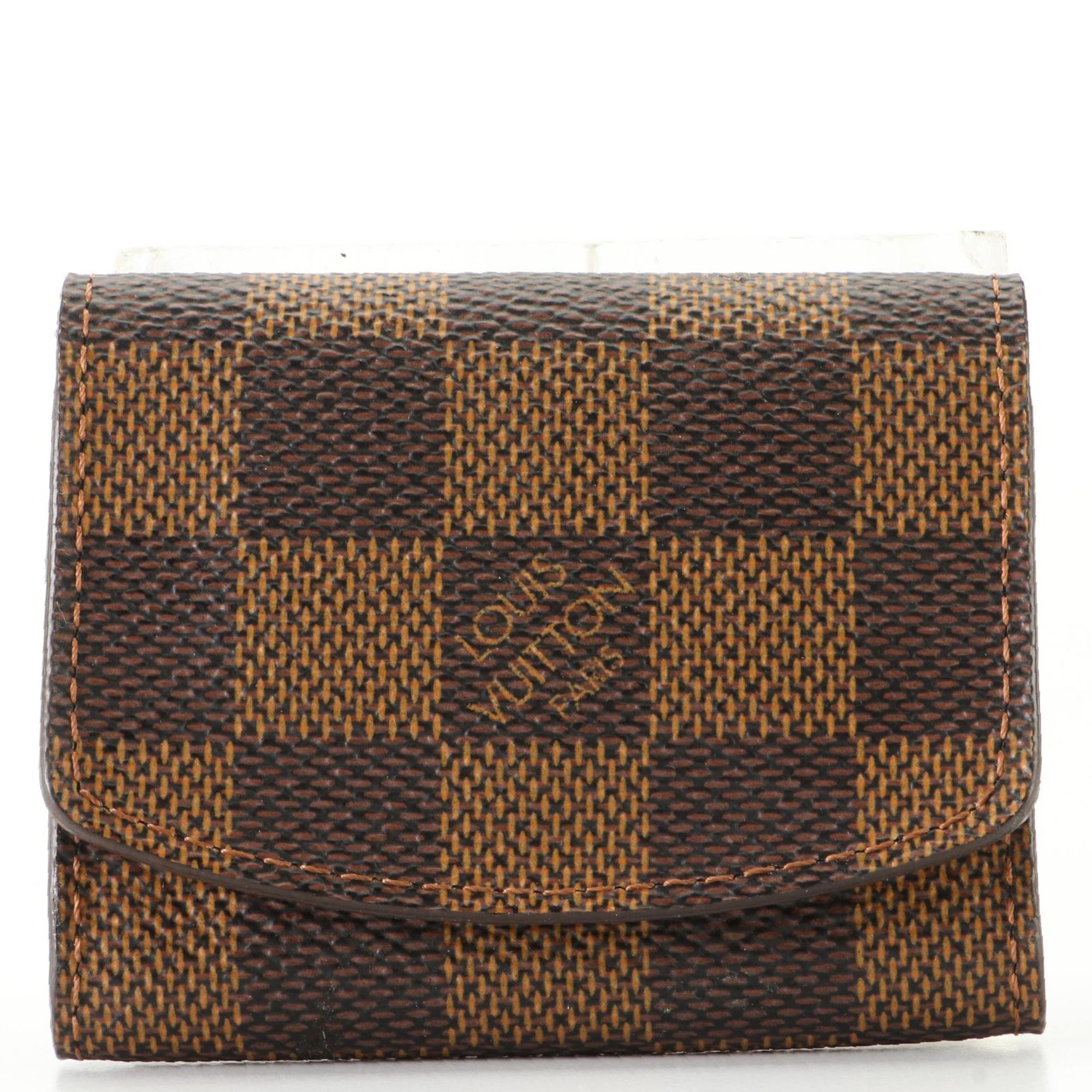Louis Vuitton Cufflinks Case in Damier Ebene Canvas
