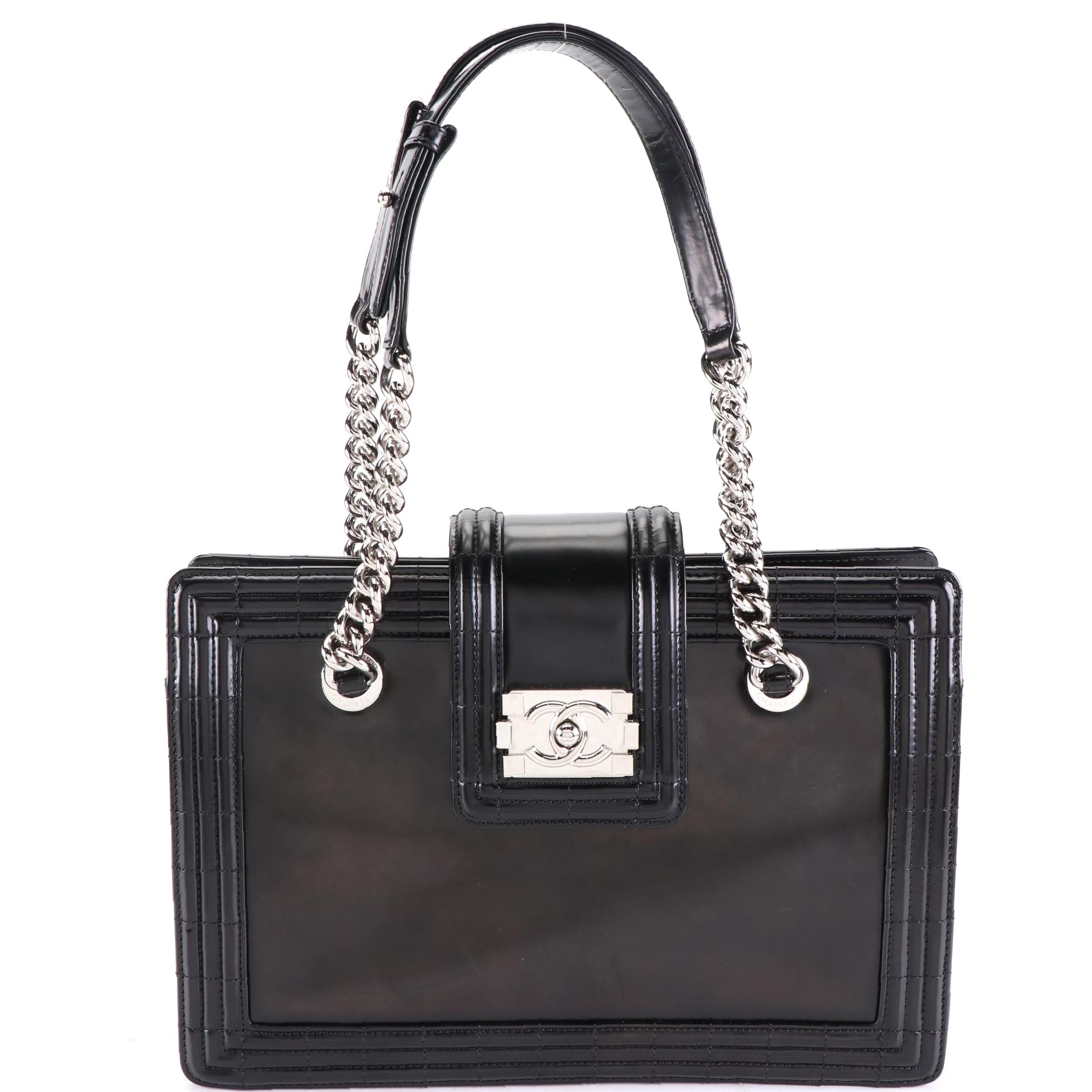 Chanel Boy Tote Bag in Glazed Leather