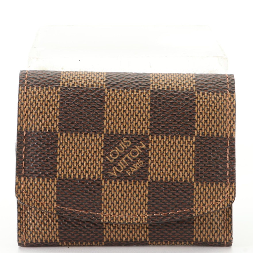 Louis Vuitton Cufflinks Case in Damier Ebene Canvas