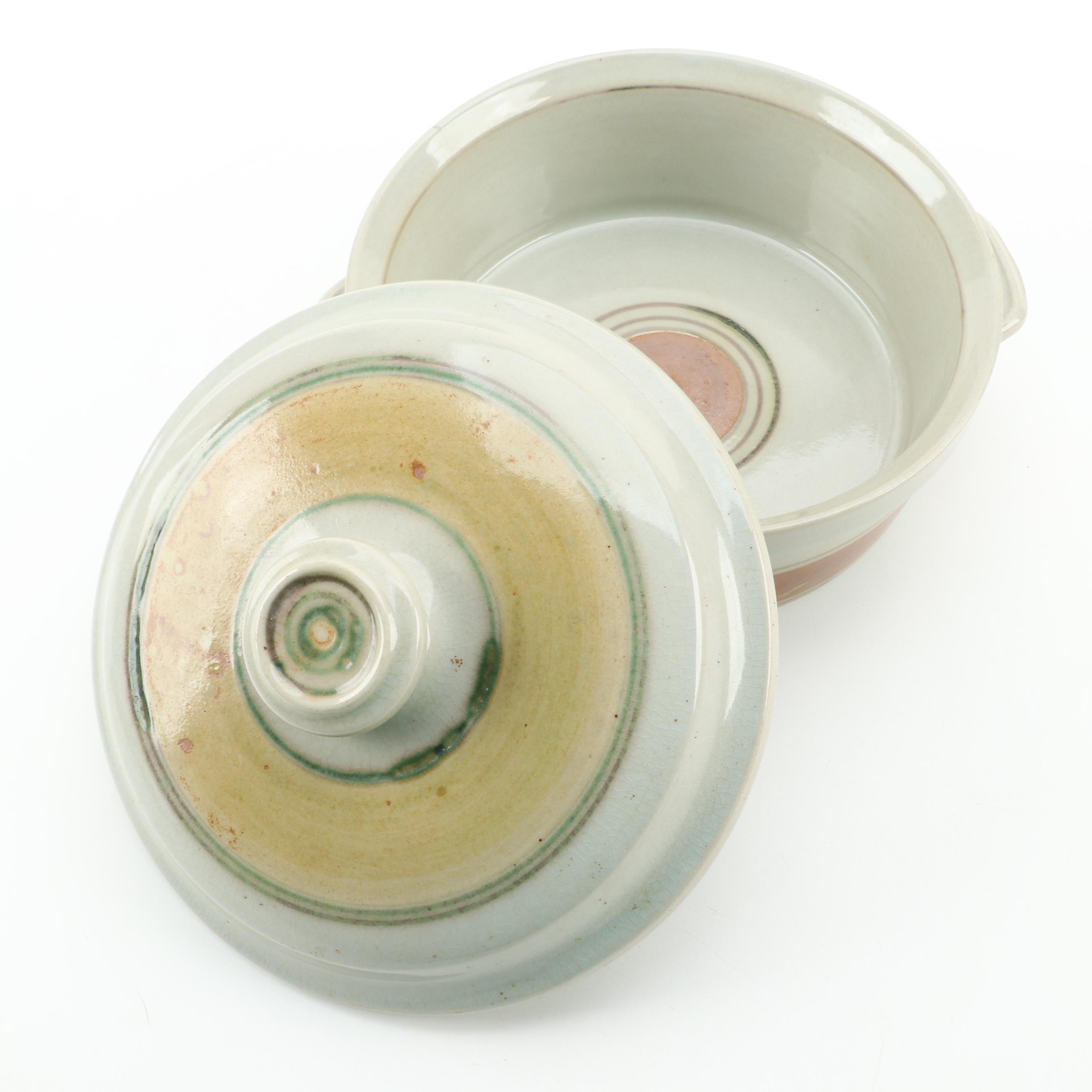 Earthenware Coveres Casserole and Plates