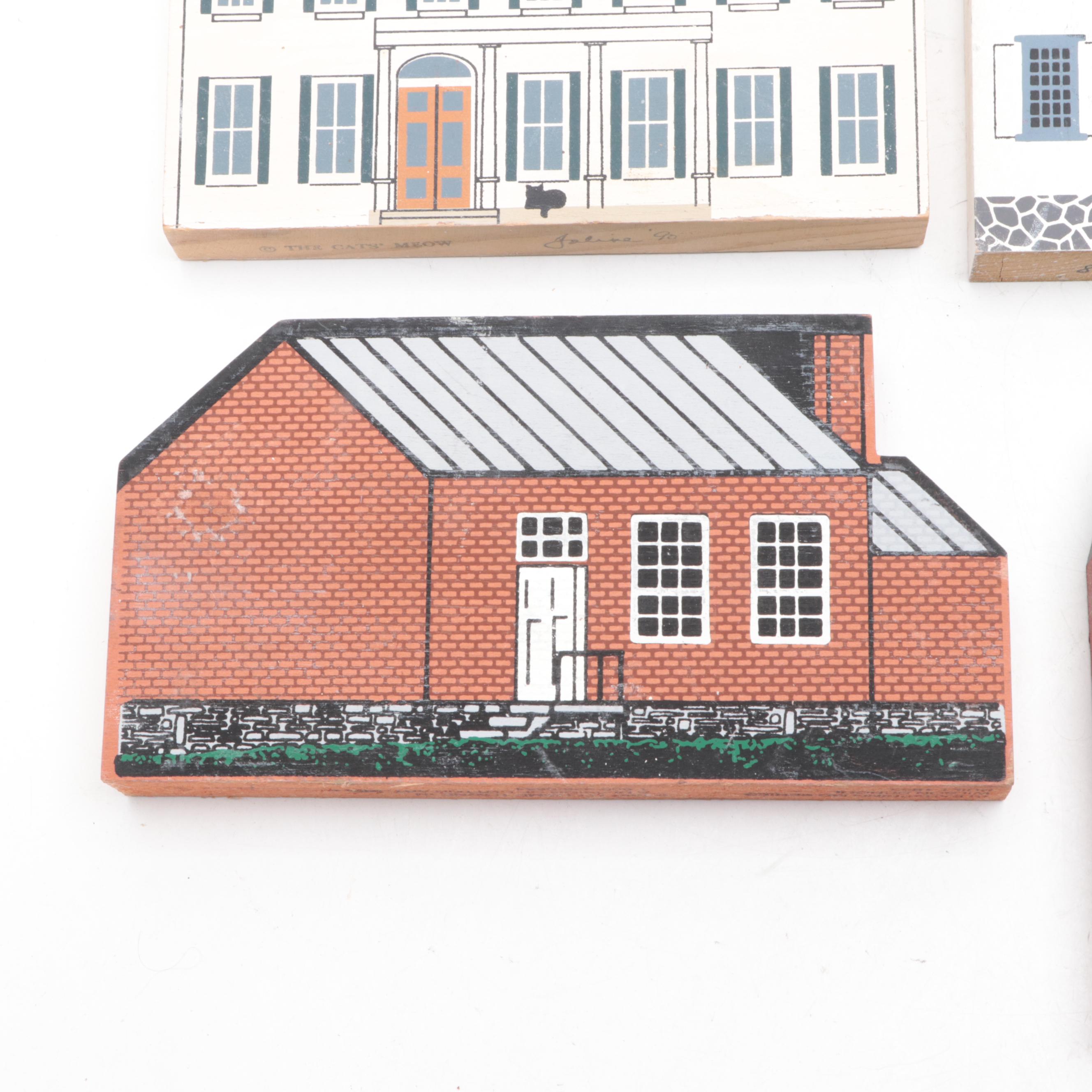 Cotton Art "My Home Towne" Wooden Maryland Historical Building Miniature Facades