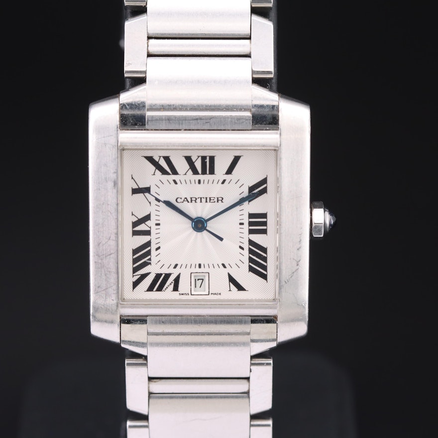 Cartier Tank Francaise Automatic Stainless Steel Wristwatch