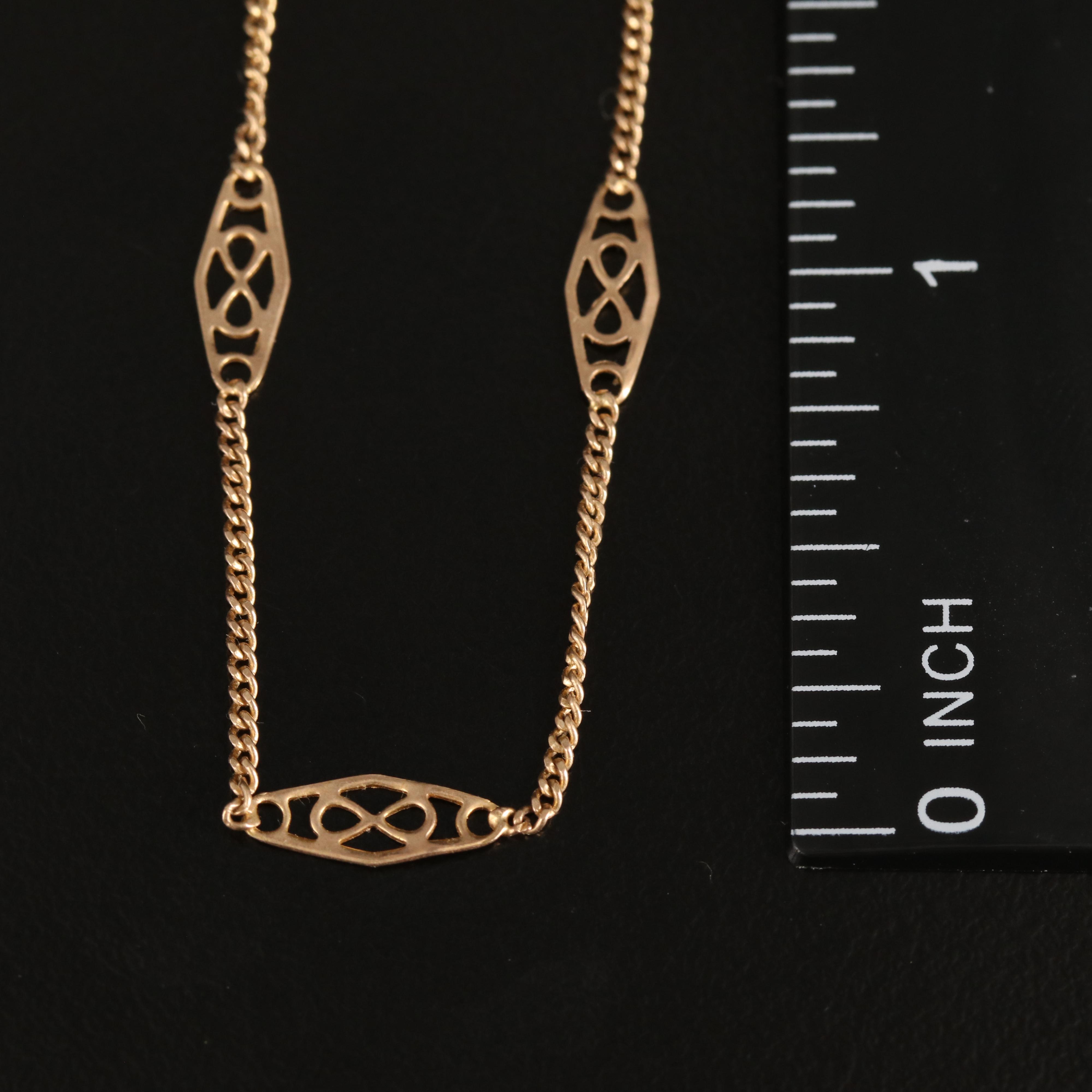 Italian 14K Station Bracelet