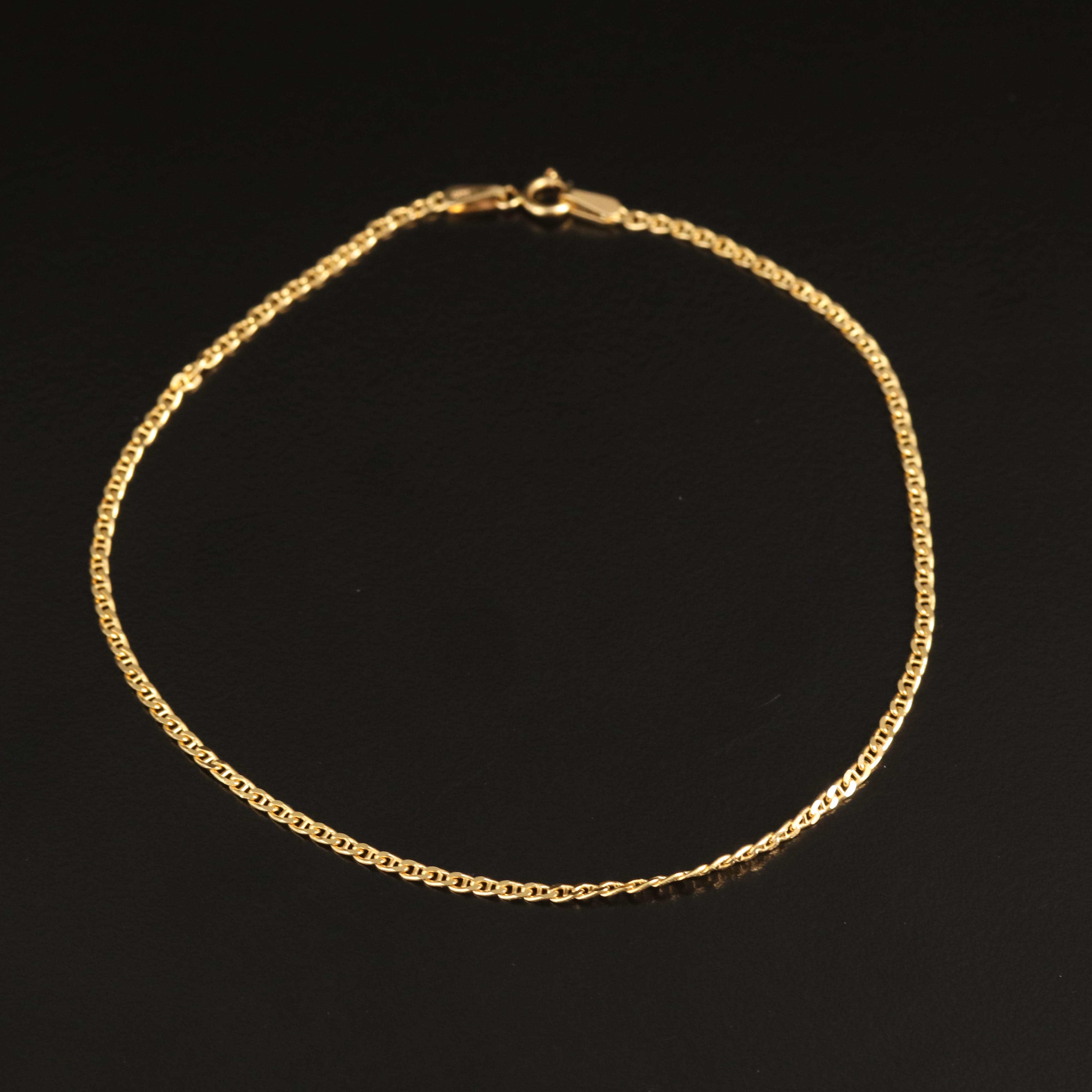 Italian 14K Mariner Chain Bracelet