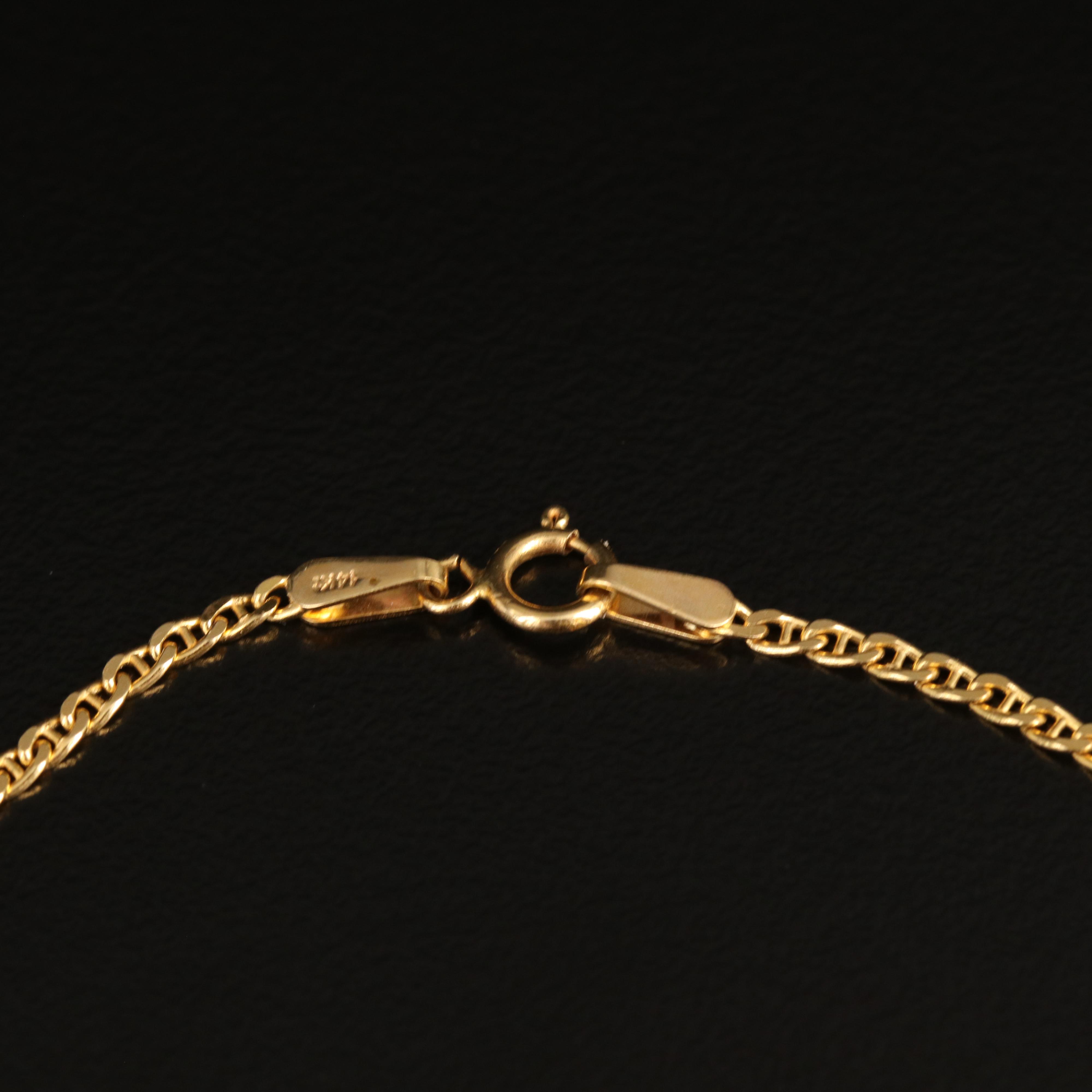 Italian 14K Mariner Chain Bracelet