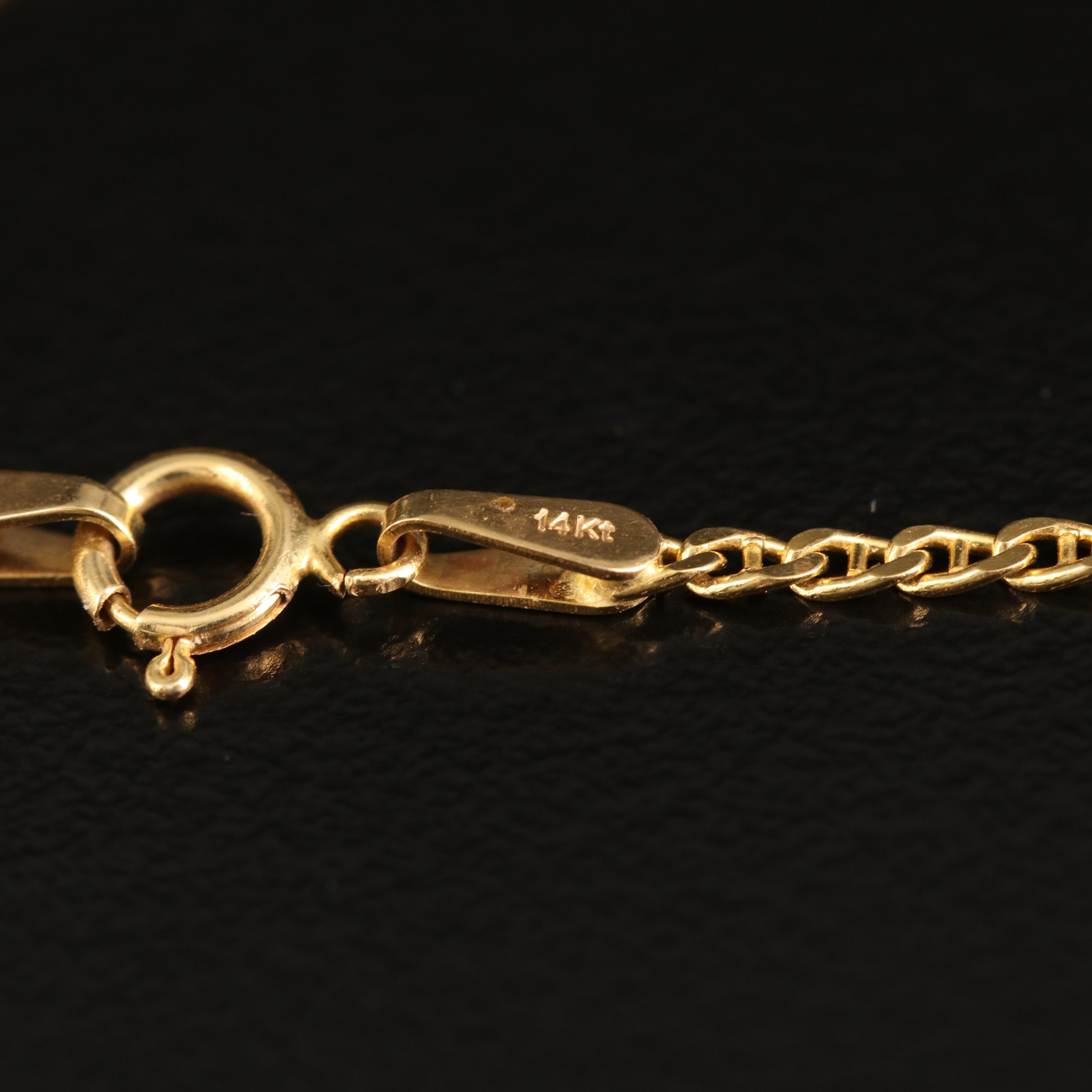 Italian 14K Mariner Chain Bracelet