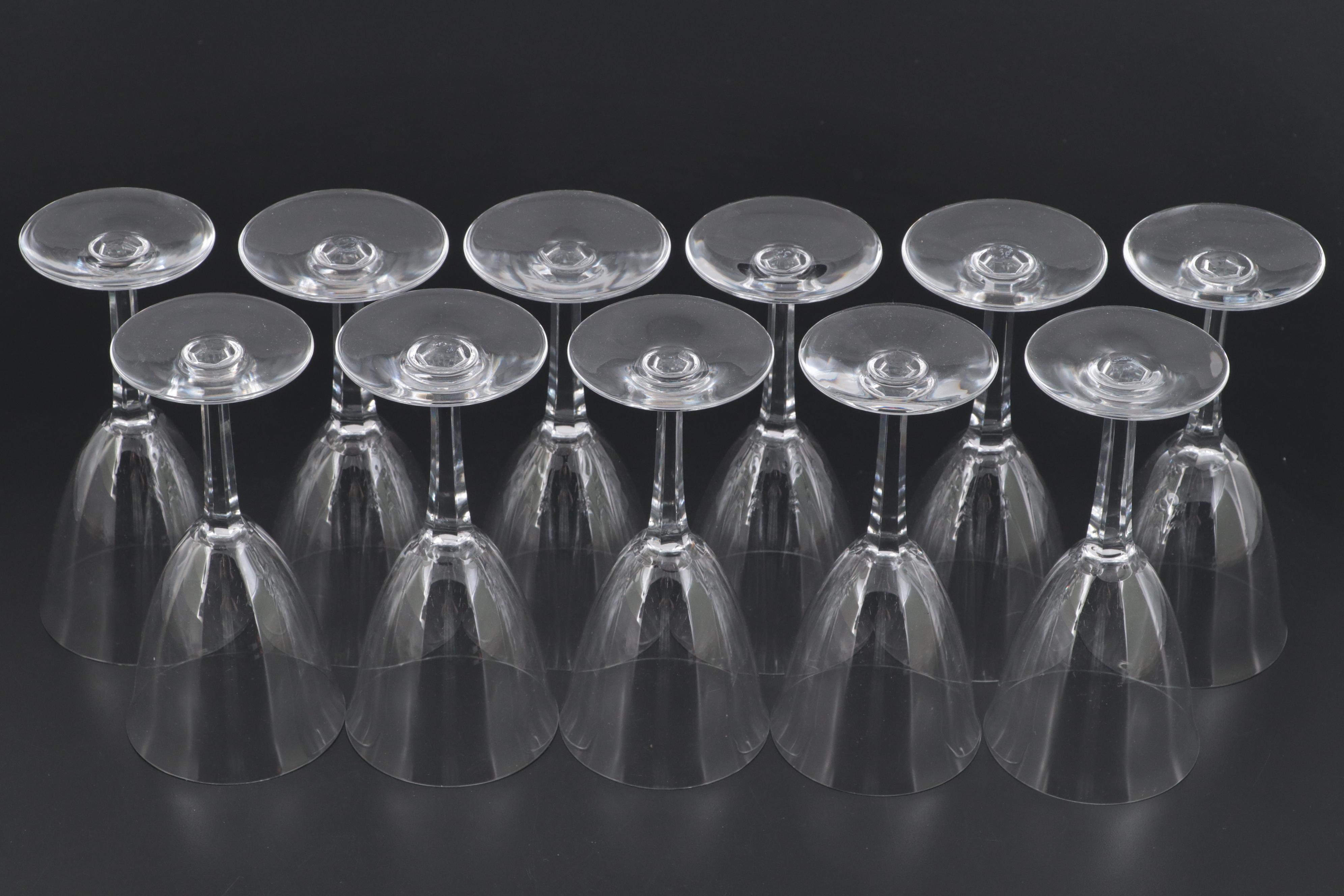 Baccarat "Coppelia" Crystal Water Goblets, Mid-20th Century
