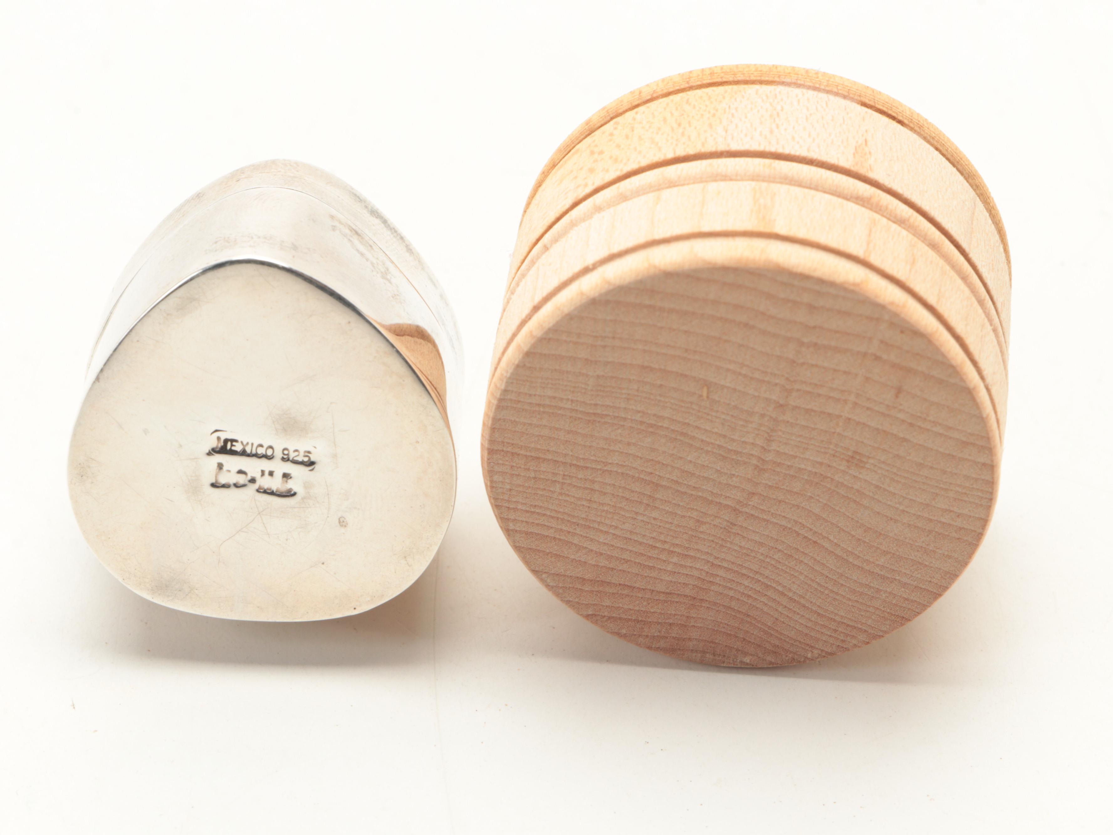 Zuni Carved Jasper Fetish Animals, Sterling Pill Box, Leather Pouch and More