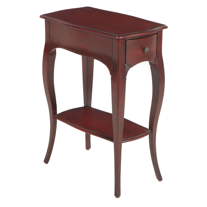 Woodbridge Furniture Co. French Provincial Style Mahogany-Stained Side Table