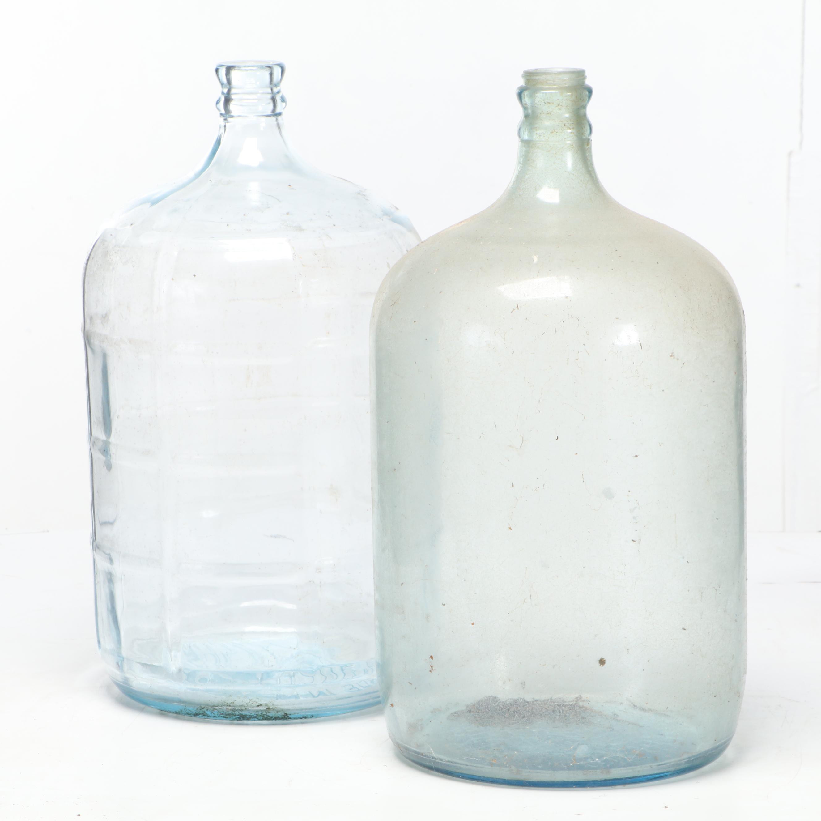 Crated Owens Illinois and Crisa Glass 5 Gallon Carboy Bottles