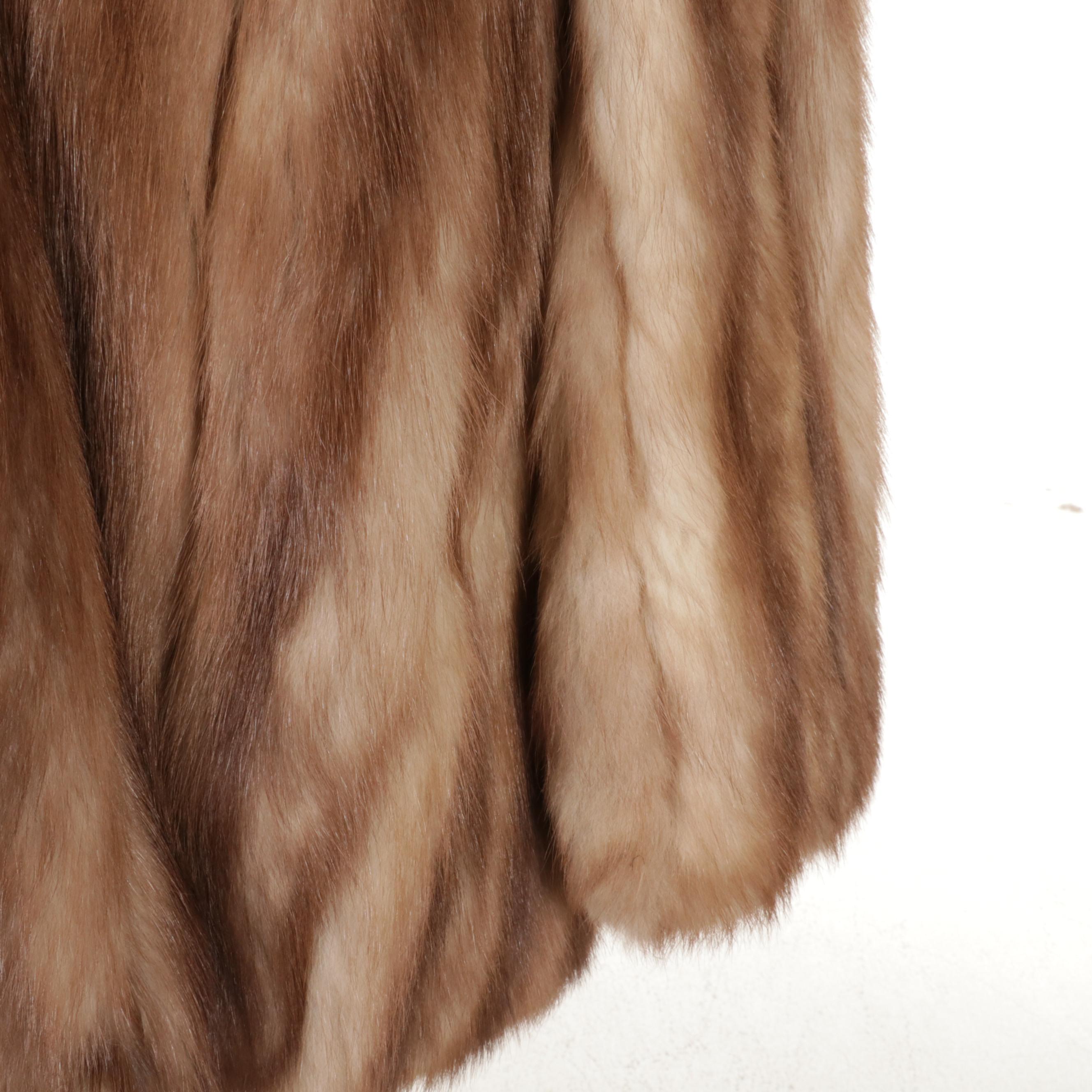 Stone Martin Fur Hooded Zip-Up Jacket, Late 20th Century